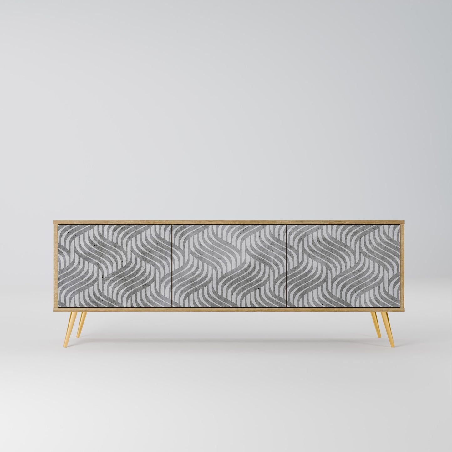CONCRETE MOVEMENT Mobile TV a 3 ante in effetto rovere