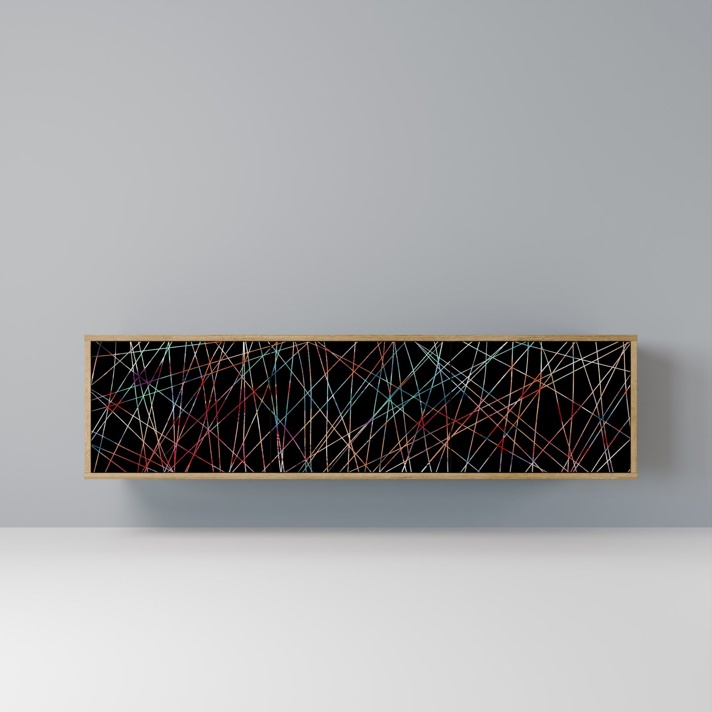 Mobile TV LUMINOUS SNARE a 3 ante in effetto rovere