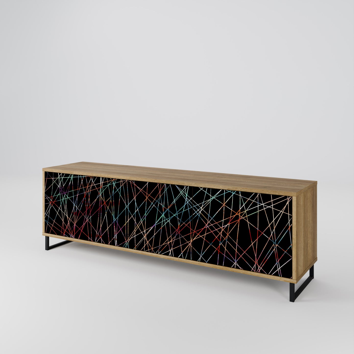 Mobile TV LUMINOUS SNARE a 3 ante in effetto rovere