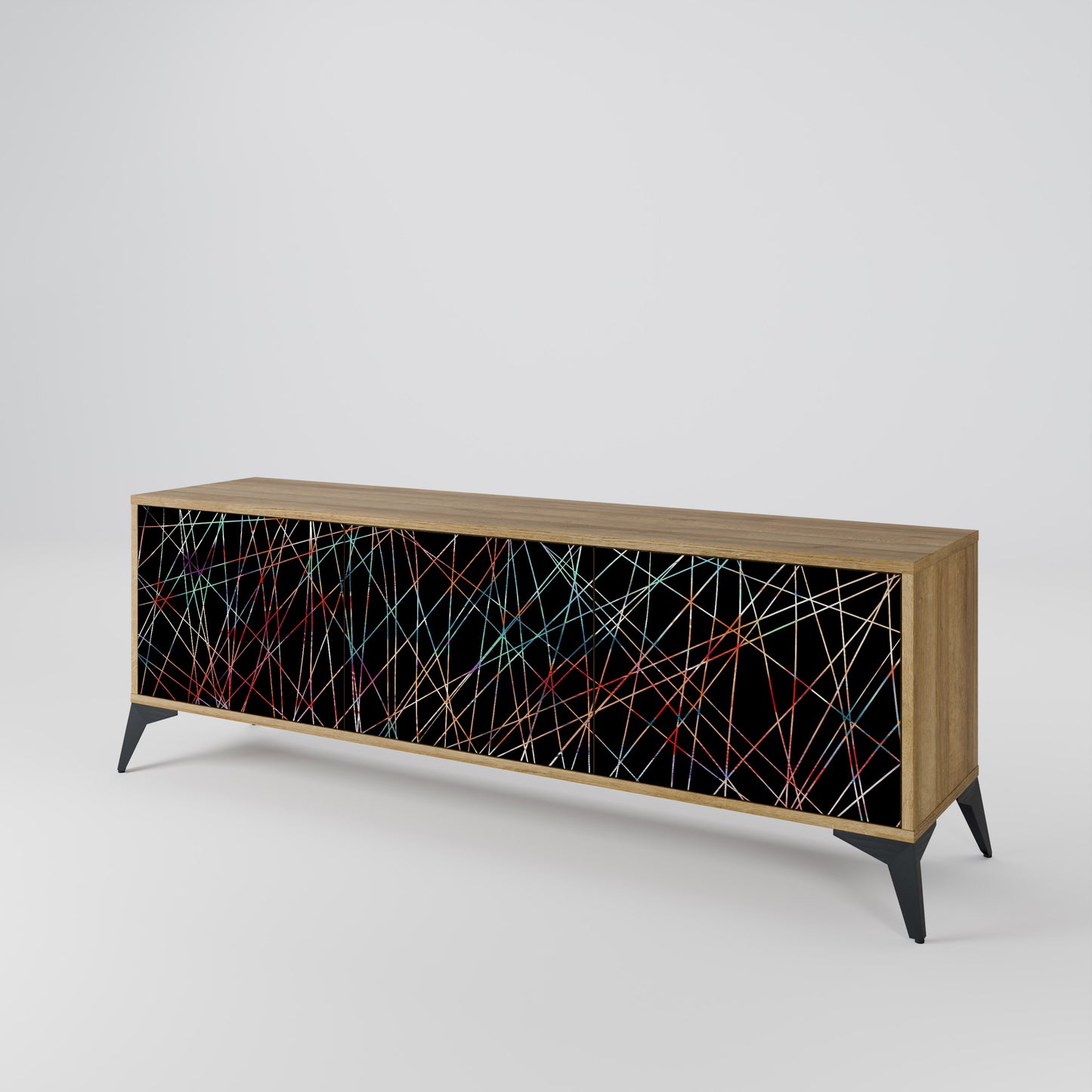 Mobile TV LUMINOUS SNARE a 3 ante in effetto rovere