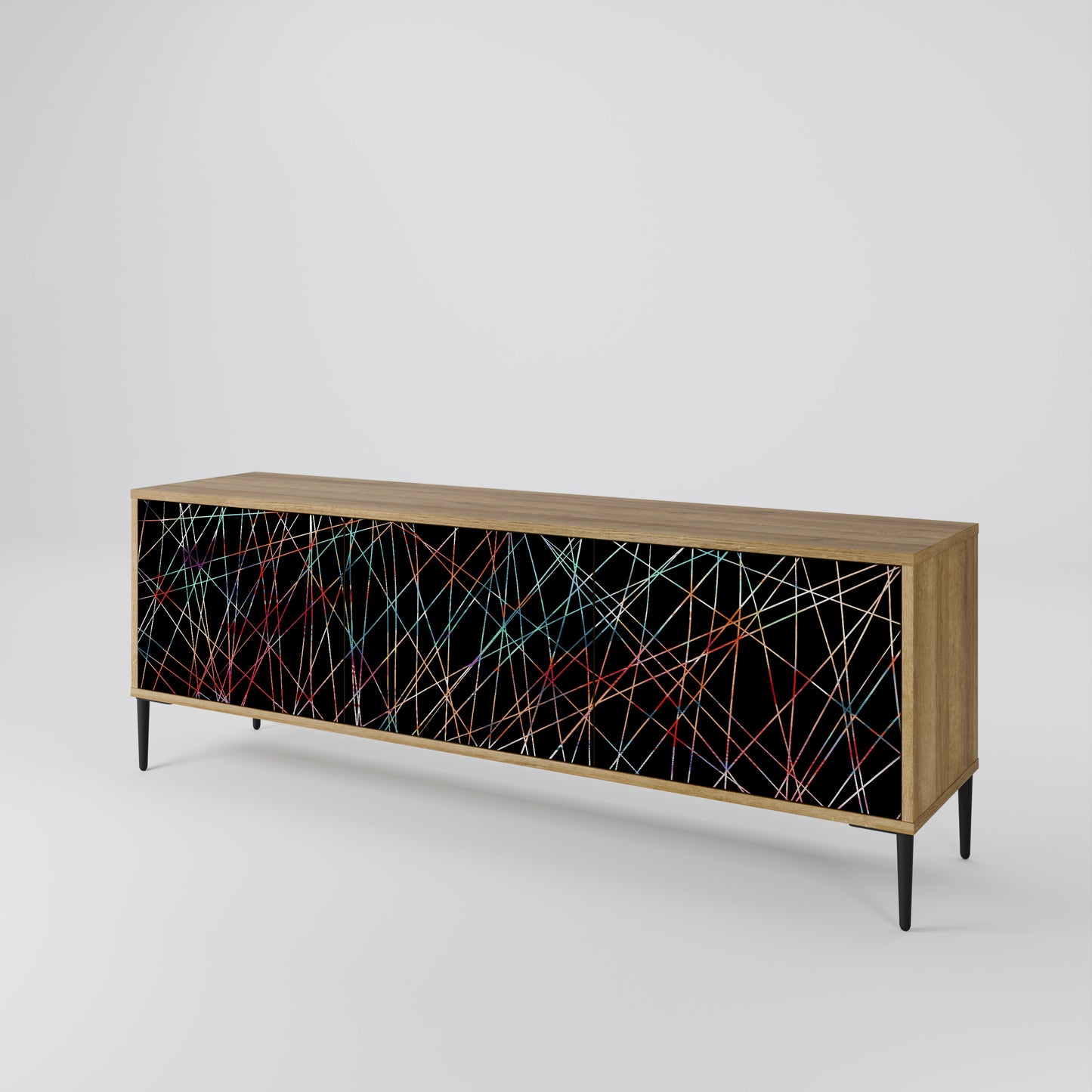 Mobile TV LUMINOUS SNARE a 3 ante in effetto rovere