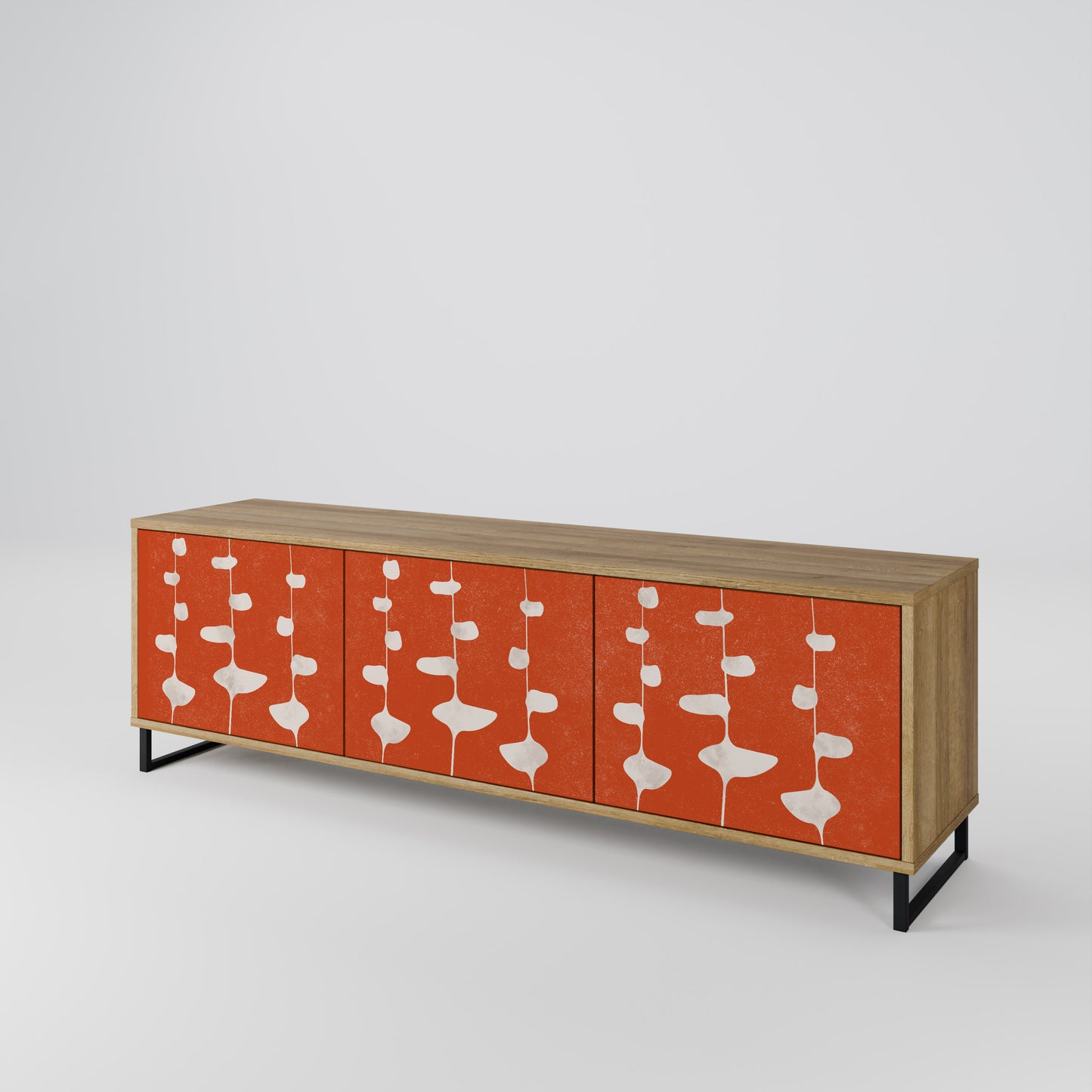 Mobile TV COURAGE MOLD a 3 ante in effetto rovere