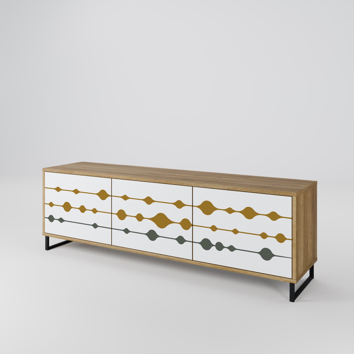 Mobile TV VIVID TONE a 3 ante in effetto rovere