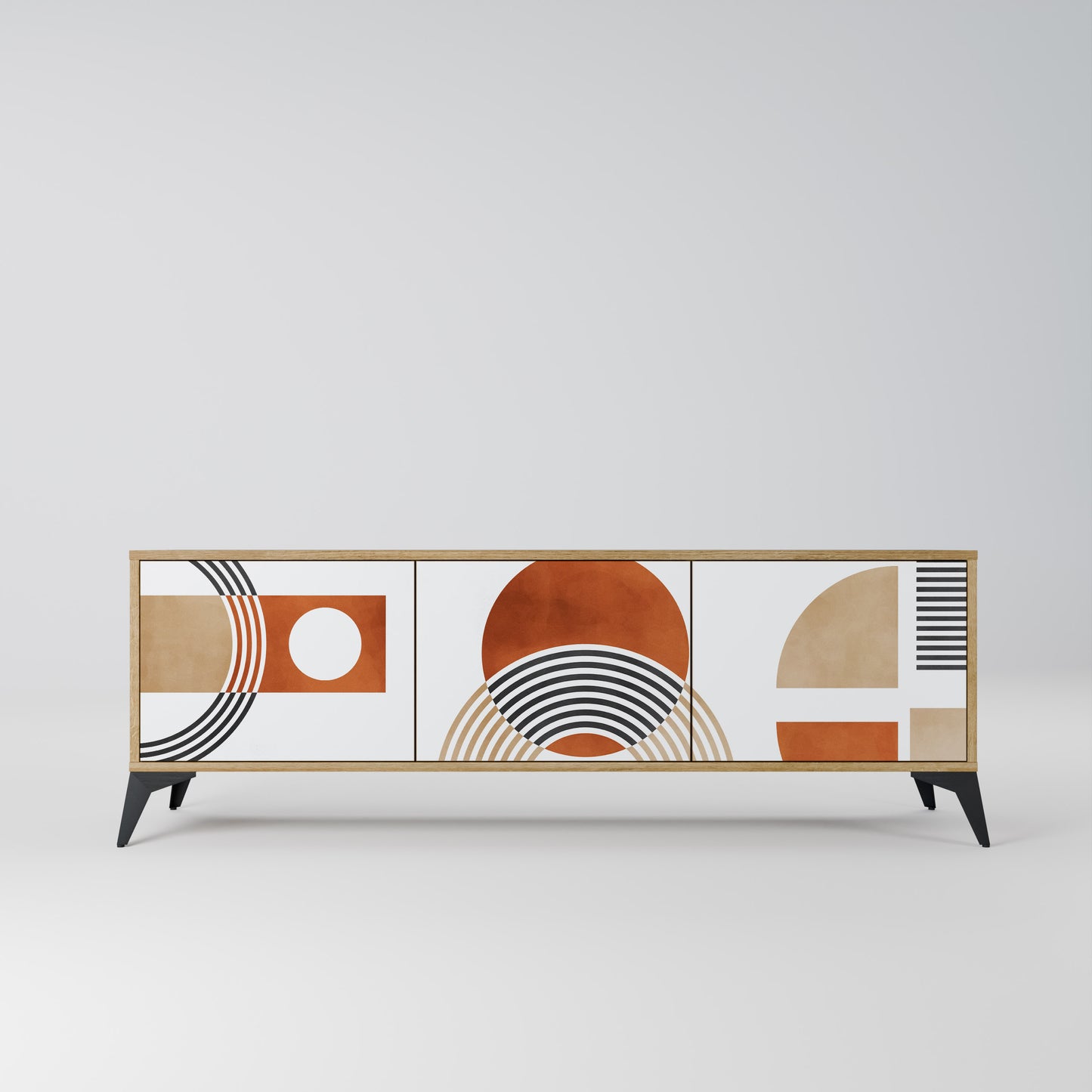 Mobile TV CIRCLE RHYTM a 3 ante effetto rovere