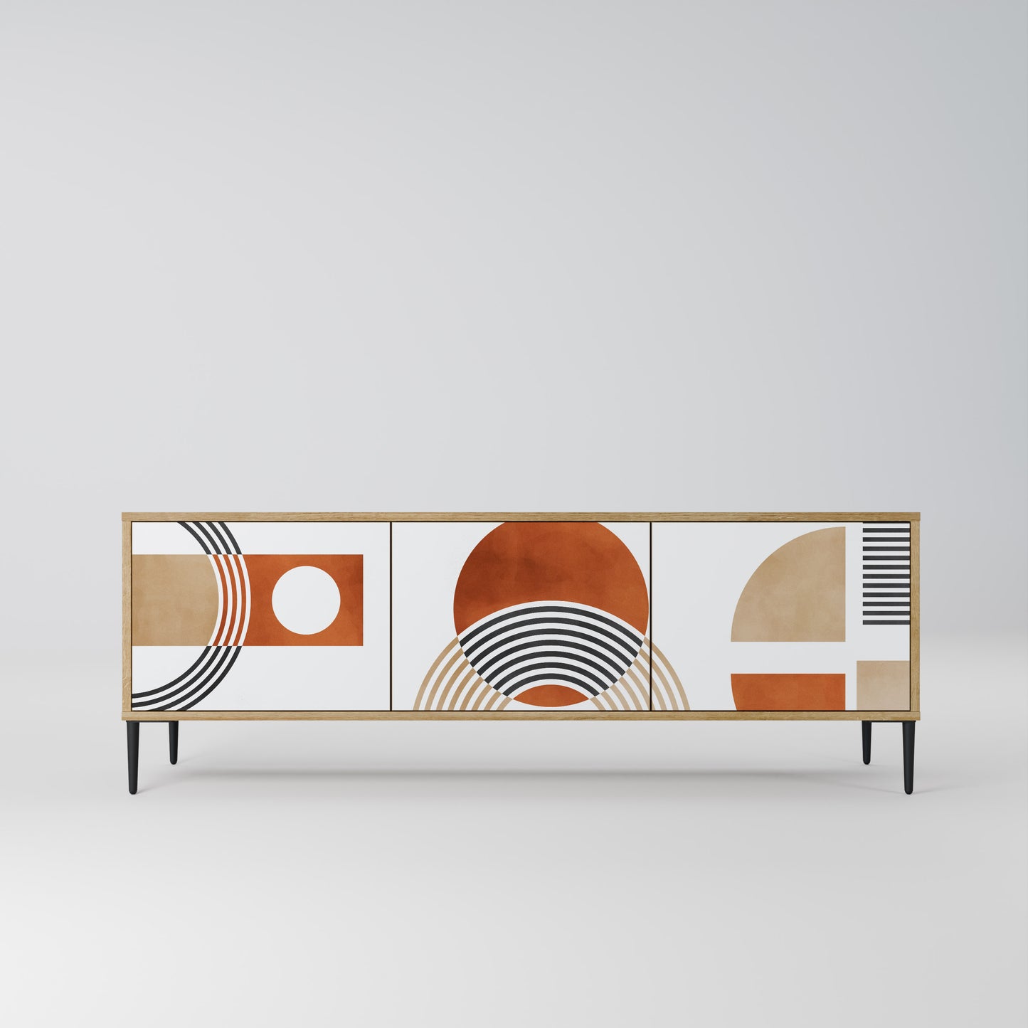 Mobile TV CIRCLE RHYTM a 3 ante effetto rovere