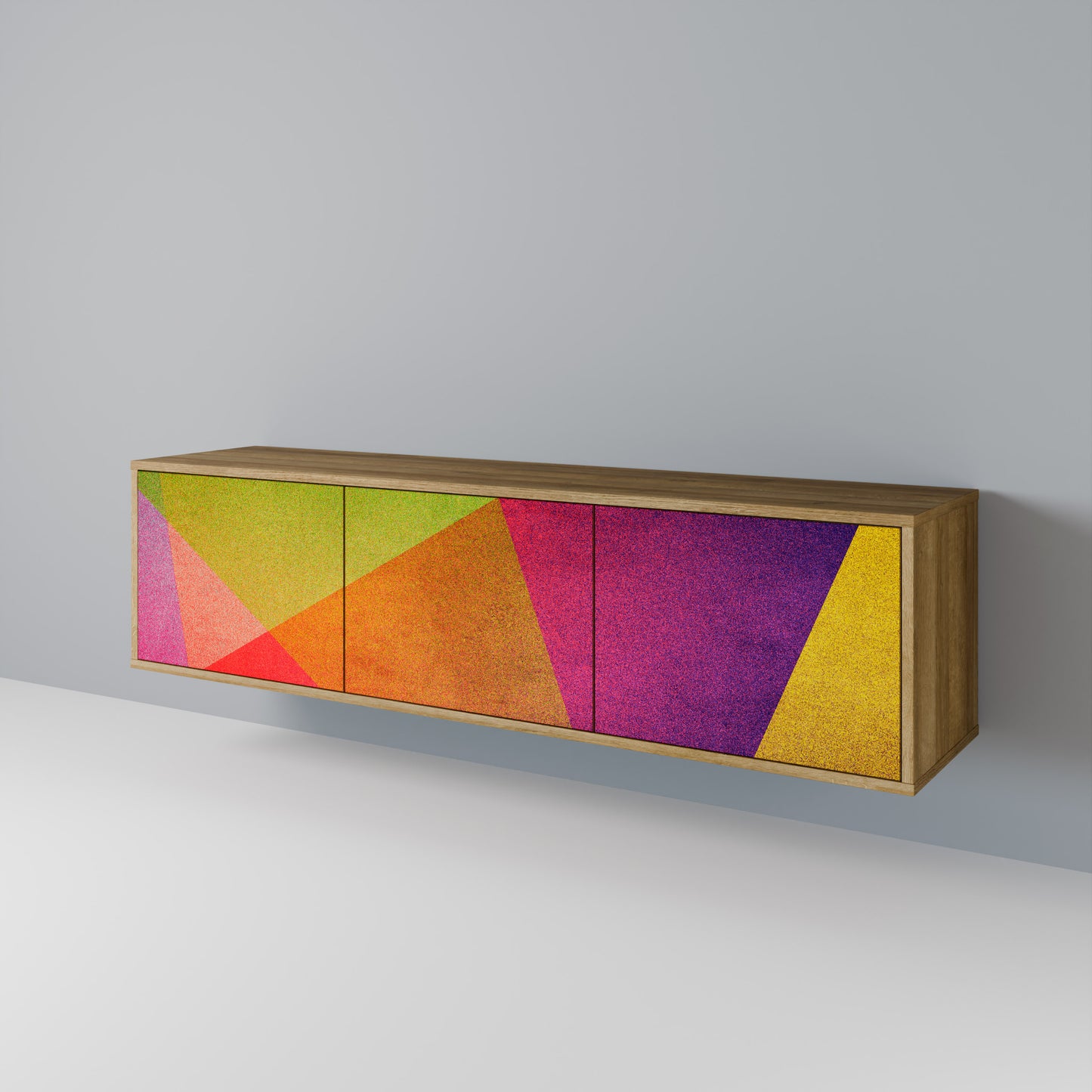 Mobile TV VIVID GEOMETRY a 3 ante in effetto rovere