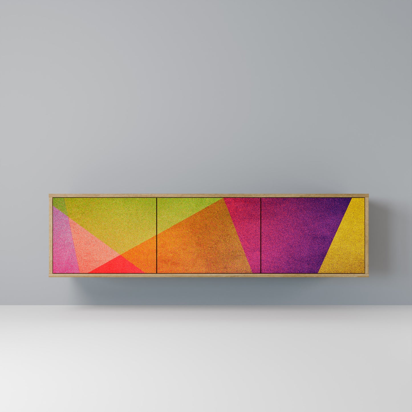 Mobile TV VIVID GEOMETRY a 3 ante in effetto rovere