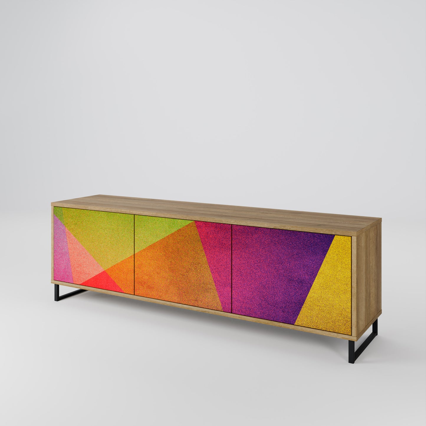 Mobile TV VIVID GEOMETRY a 3 ante in effetto rovere