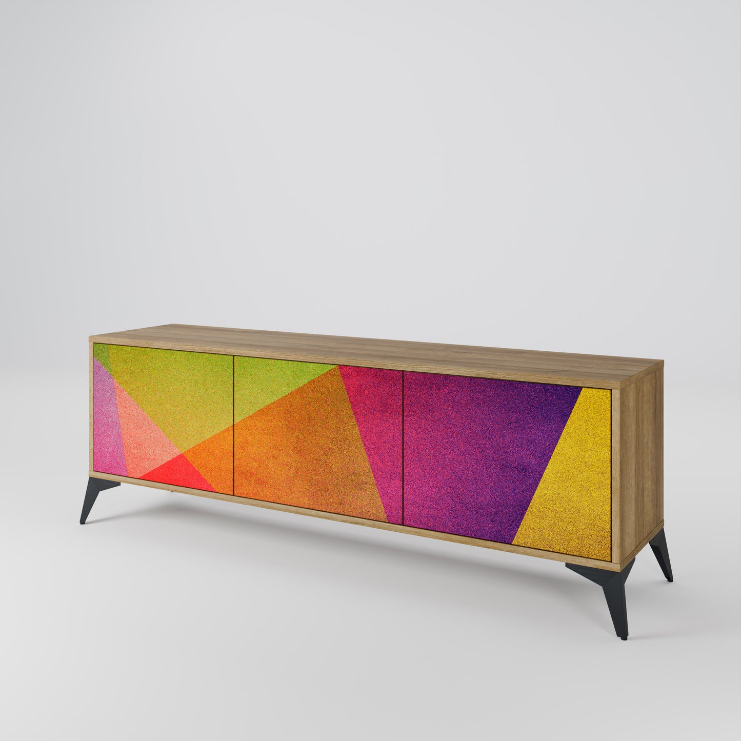 Mobile TV VIVID GEOMETRY a 3 ante in effetto rovere
