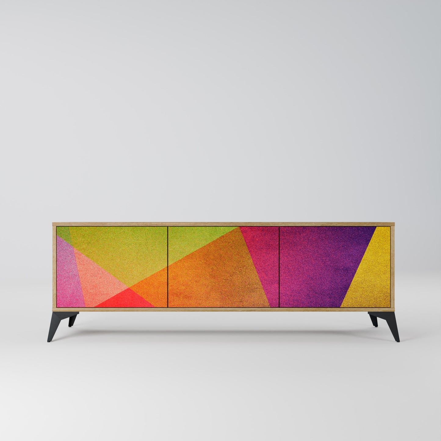 Mobile TV VIVID GEOMETRY a 3 ante in effetto rovere