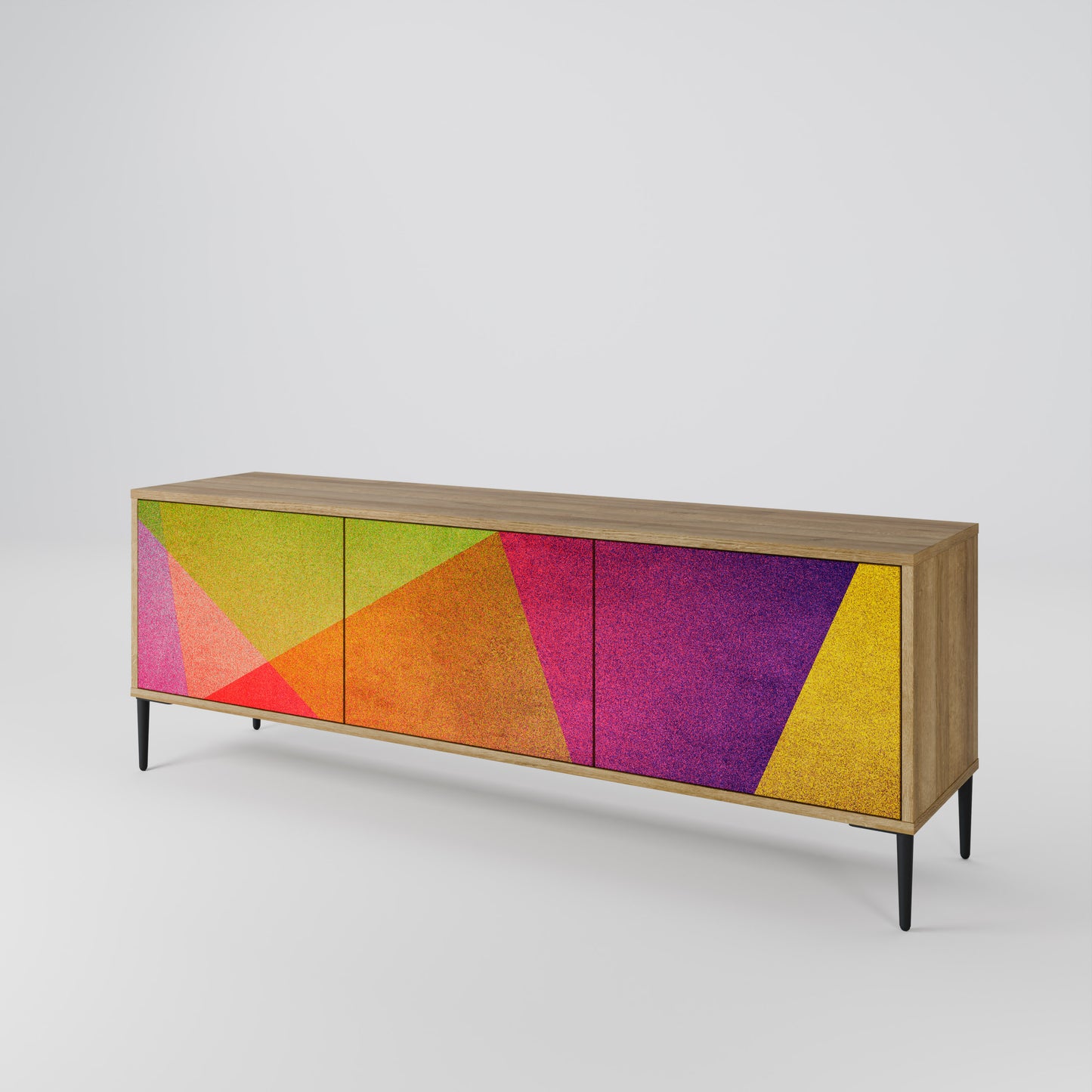 Mobile TV VIVID GEOMETRY a 3 ante in effetto rovere