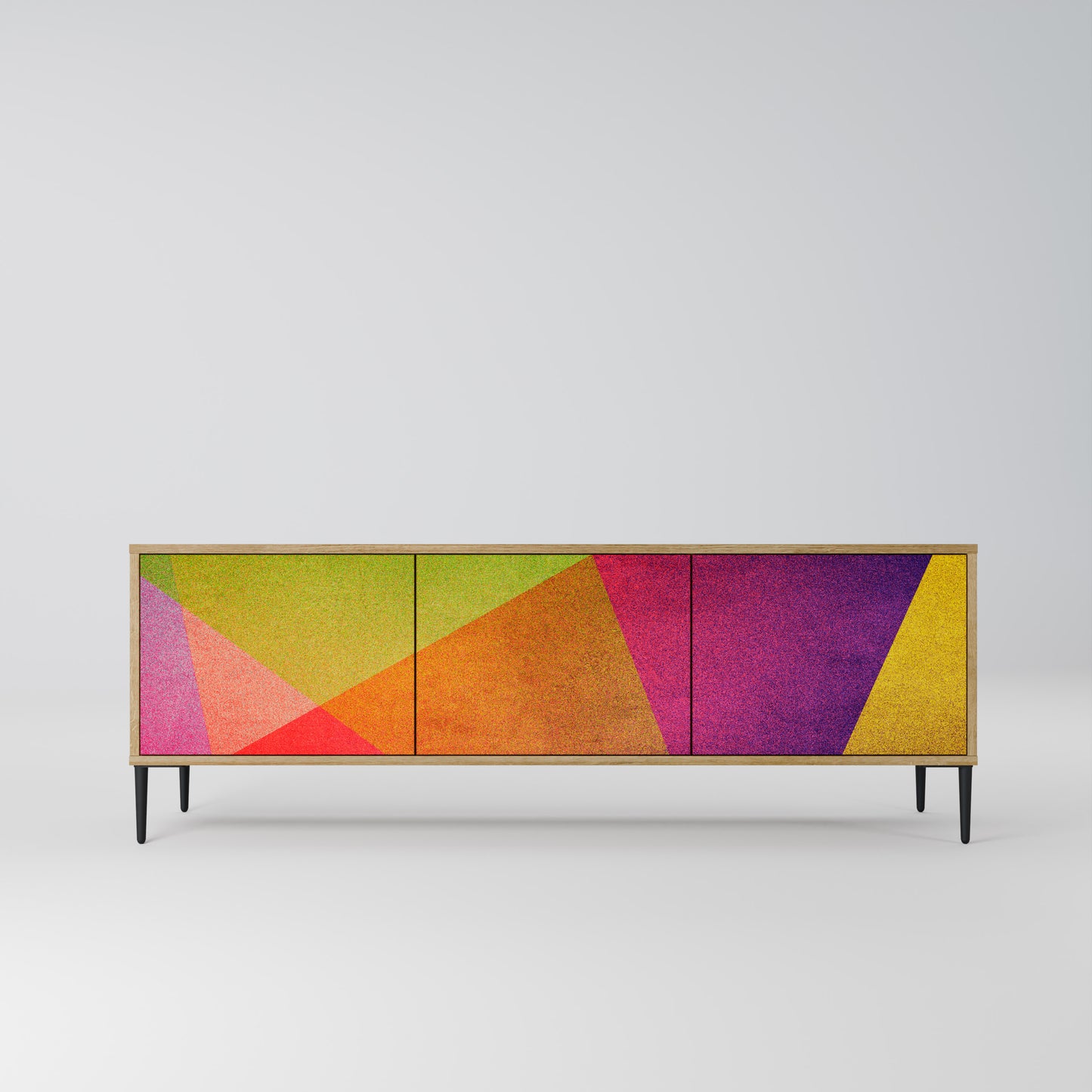Mobile TV VIVID GEOMETRY a 3 ante in effetto rovere