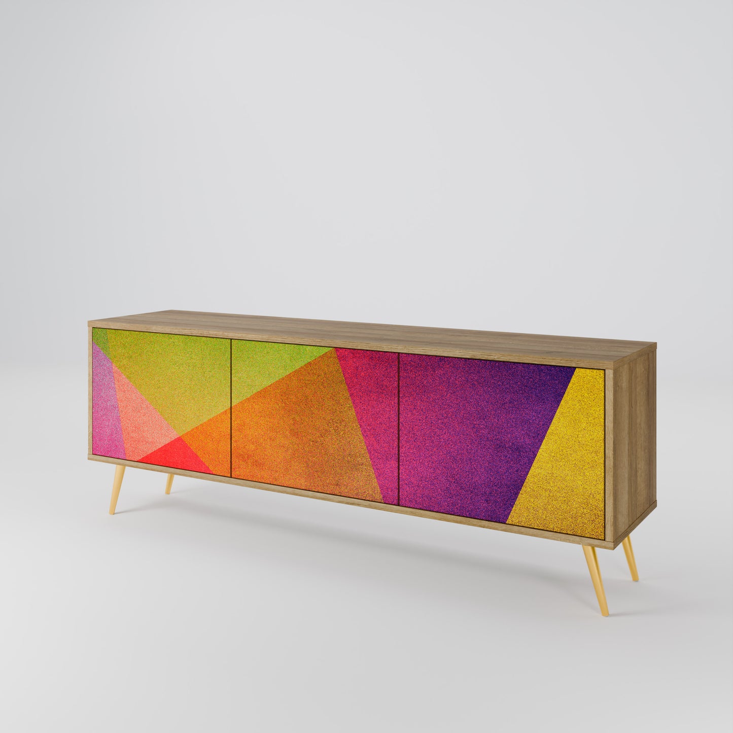 Mobile TV VIVID GEOMETRY a 3 ante in effetto rovere