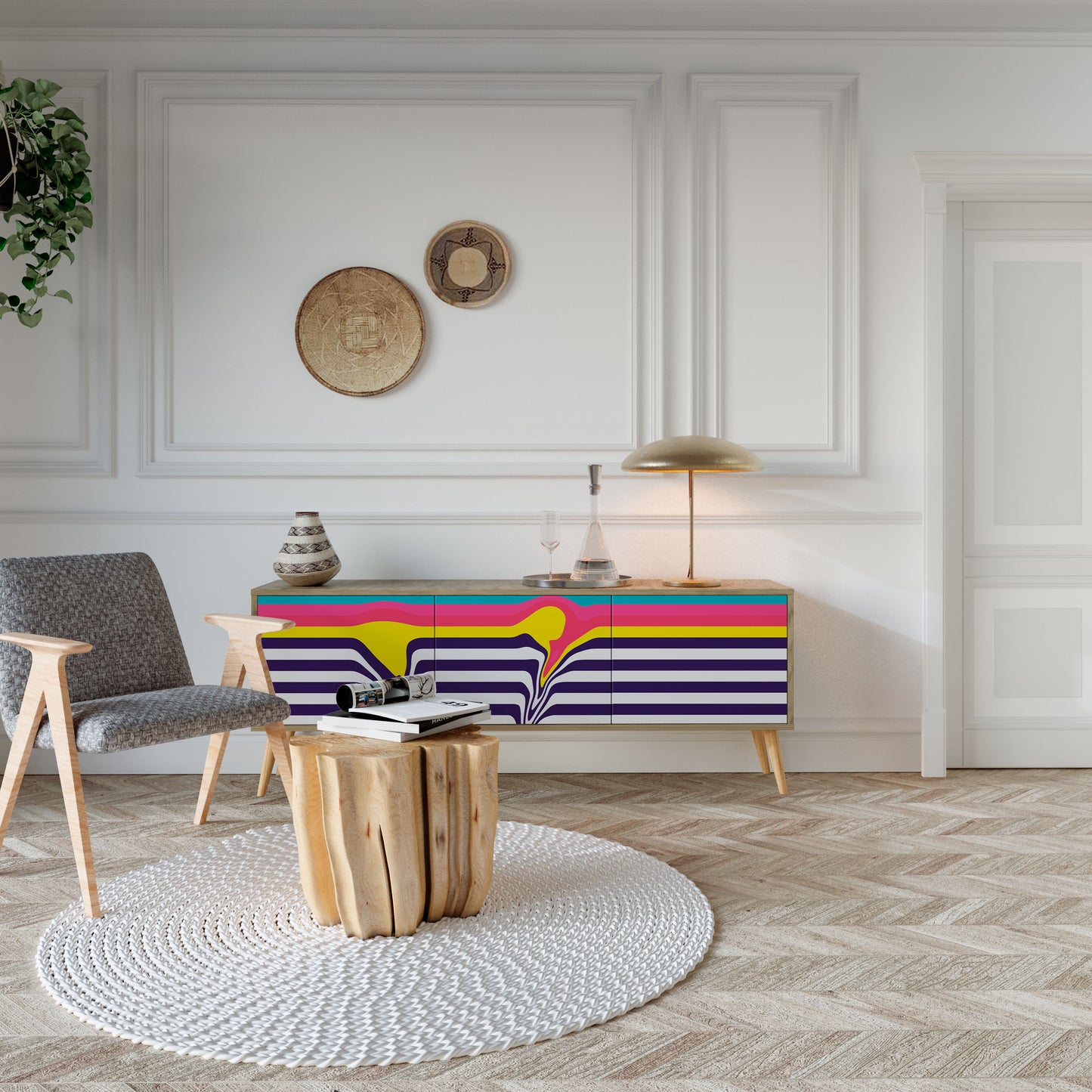 Mobile TV TONE COLLAPSE a 3 ante in effetto rovere