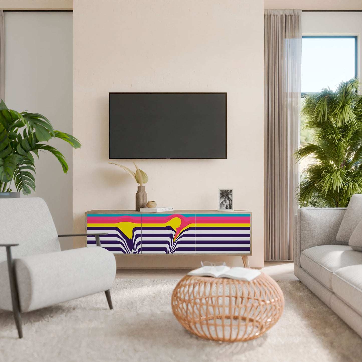 Mobile TV TONE COLLAPSE a 3 ante in effetto rovere