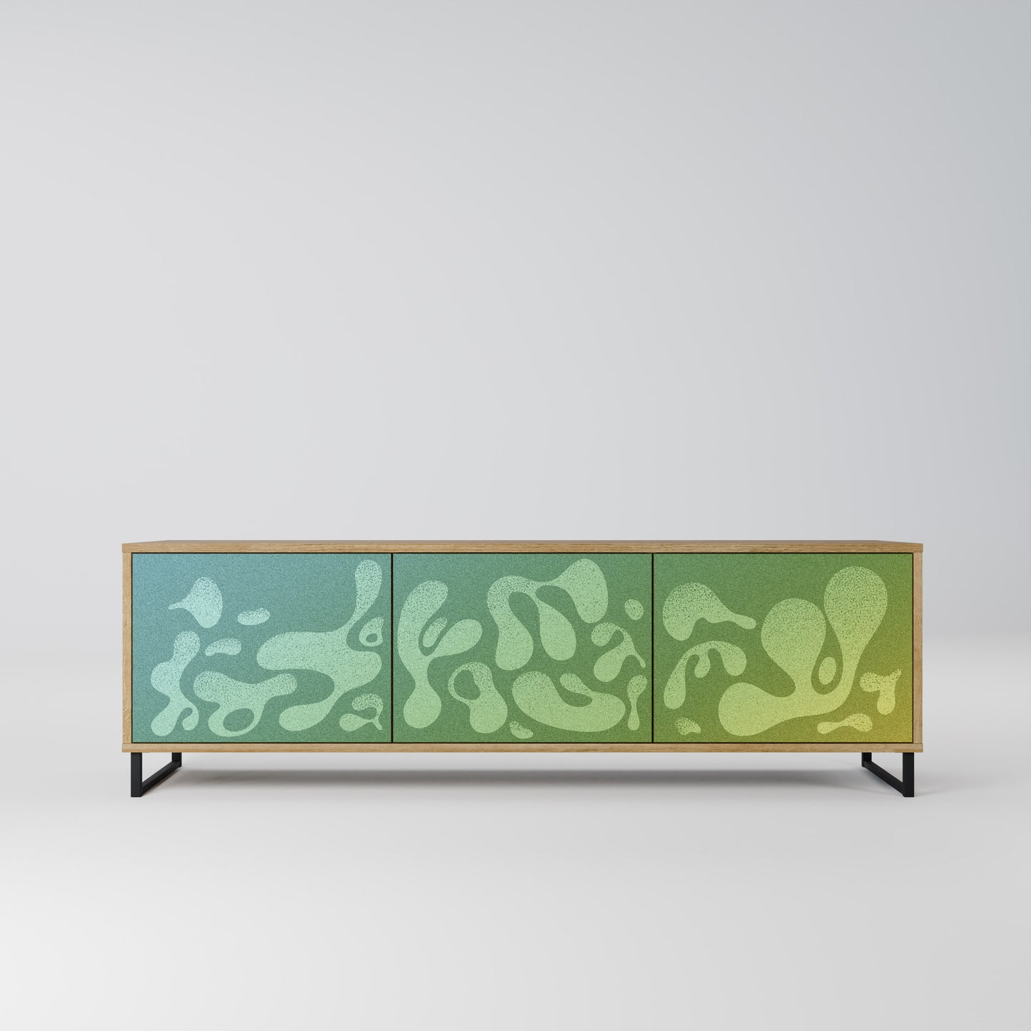 Mobile TV IRREGULAR BLUE a 3 ante effetto rovere