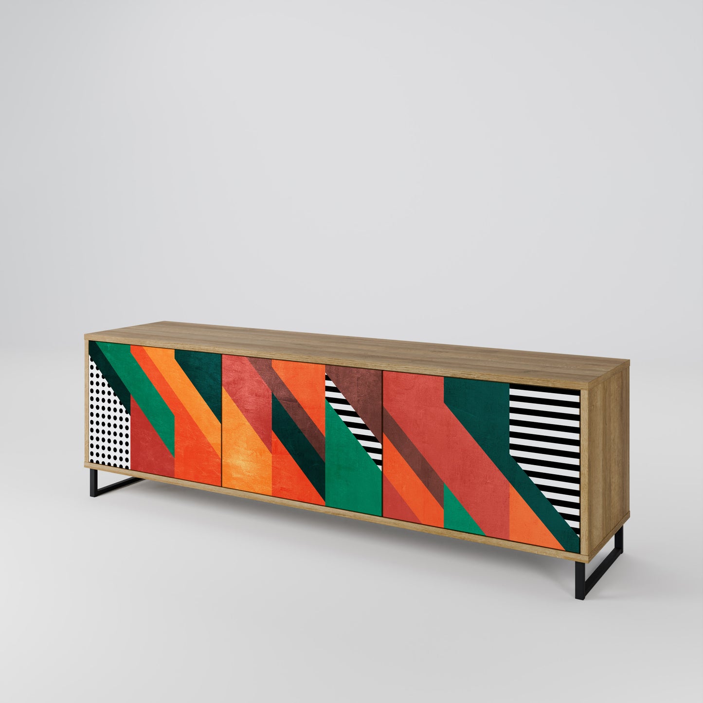 Mobile TV MAKESHIFT ARTISTRY a 3 ante in effetto rovere