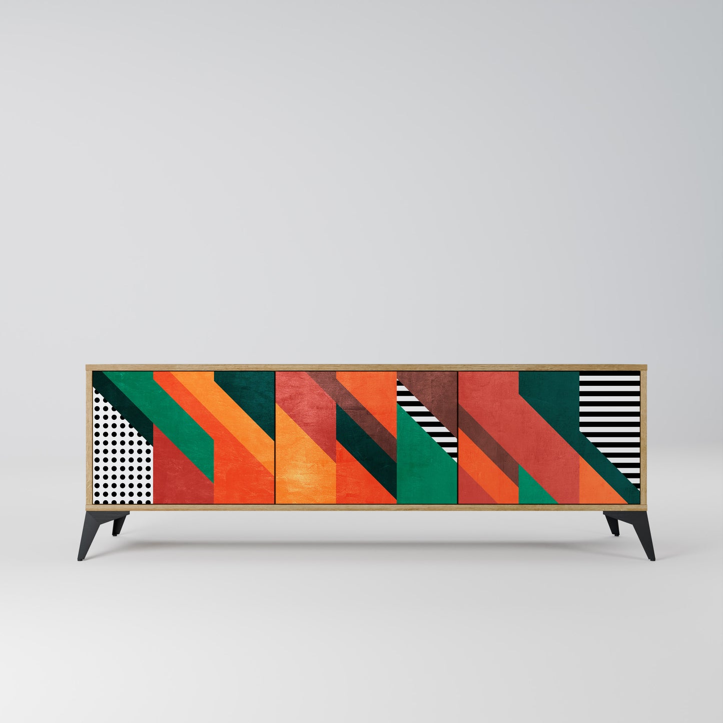Mobile TV MAKESHIFT ARTISTRY a 3 ante in effetto rovere