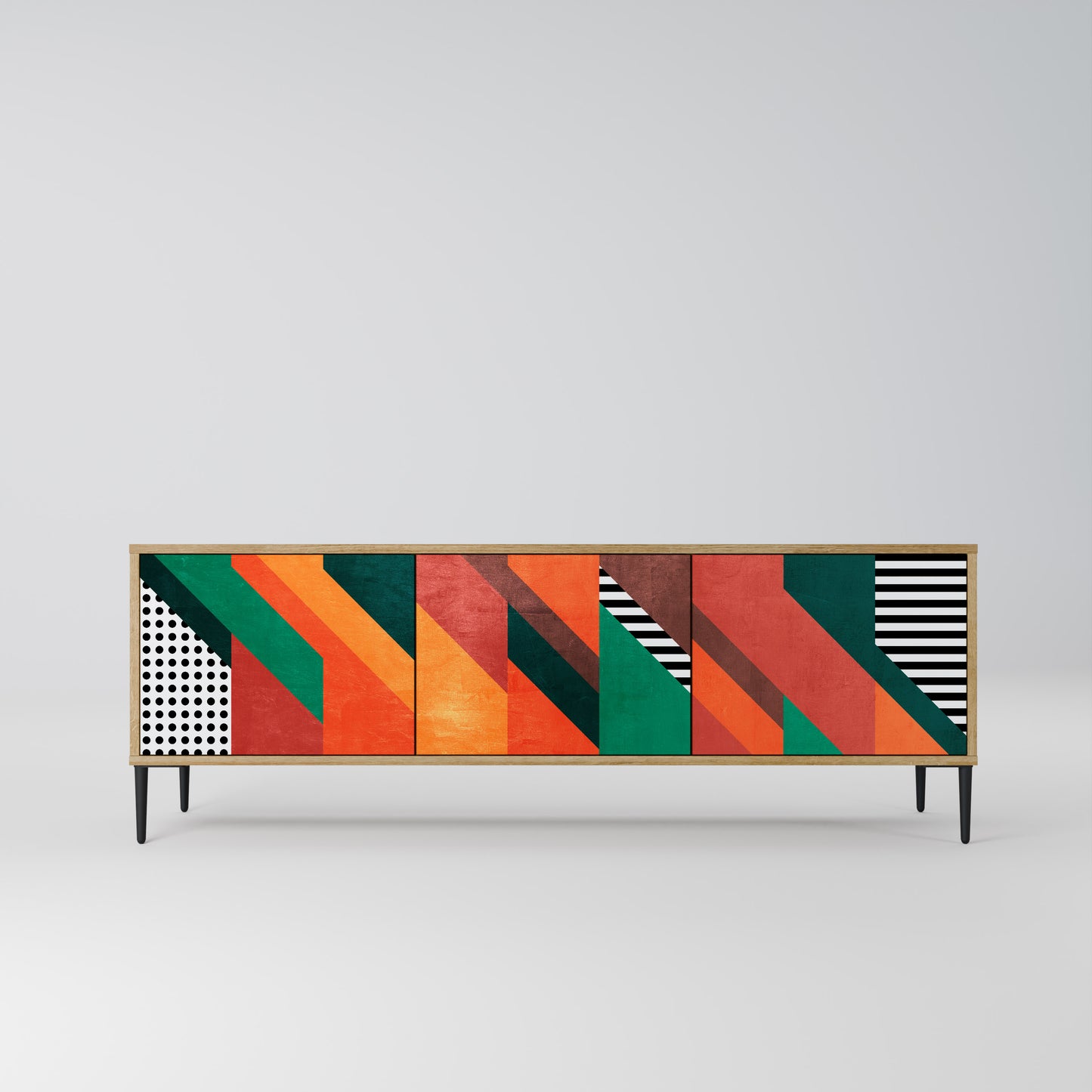Mobile TV MAKESHIFT ARTISTRY a 3 ante in effetto rovere