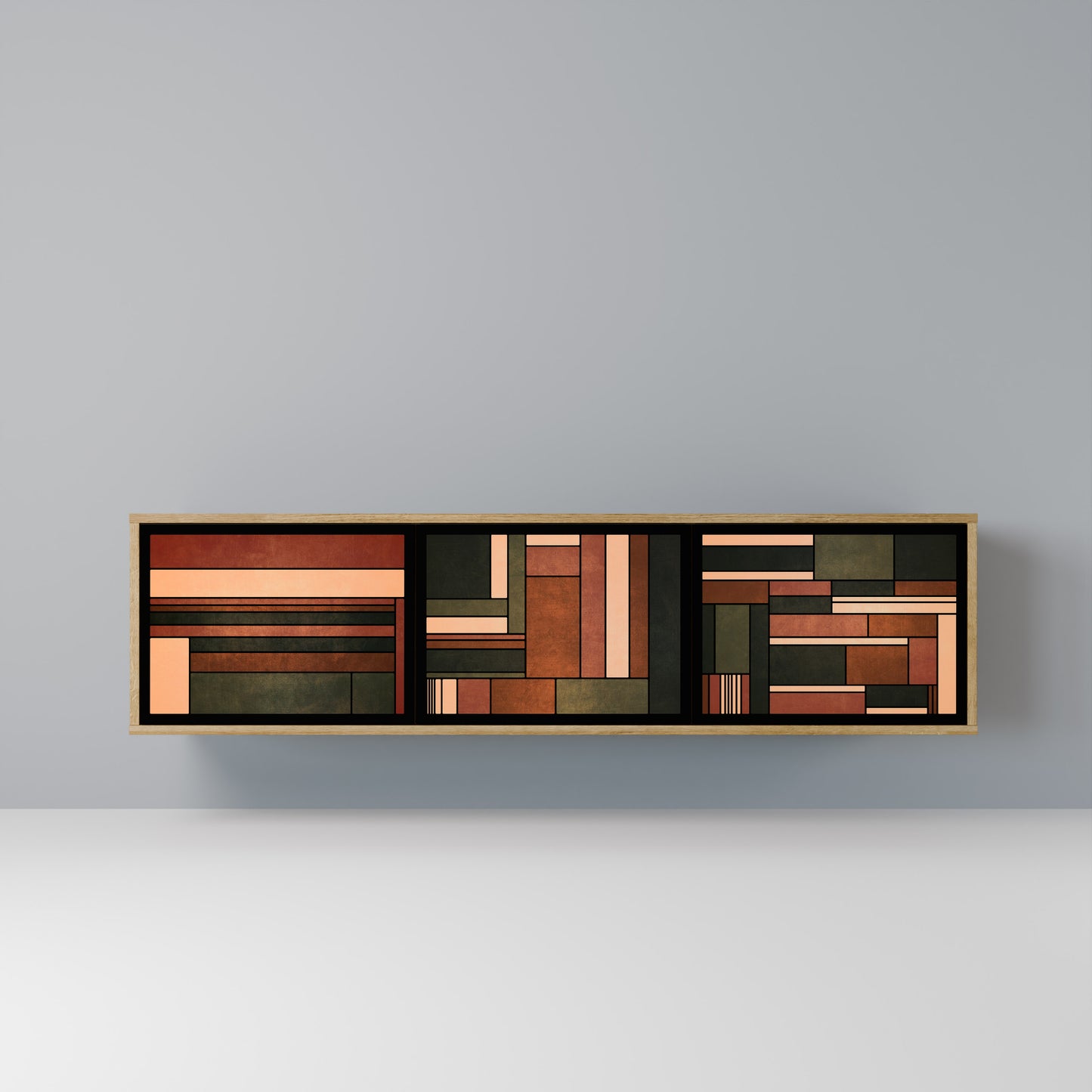 Mobile TV a 3 ante FIGURES OF NATURE in effetto rovere