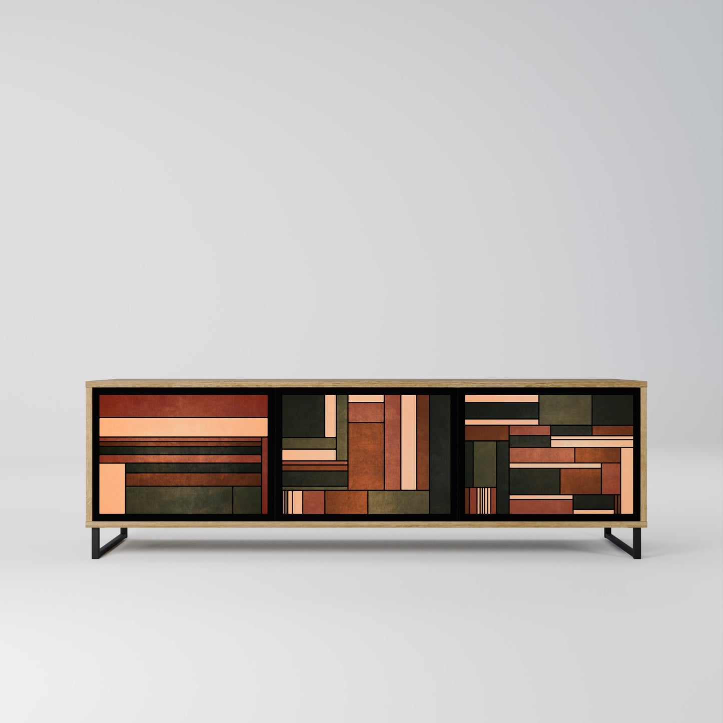 Mobile TV a 3 ante FIGURES OF NATURE in effetto rovere