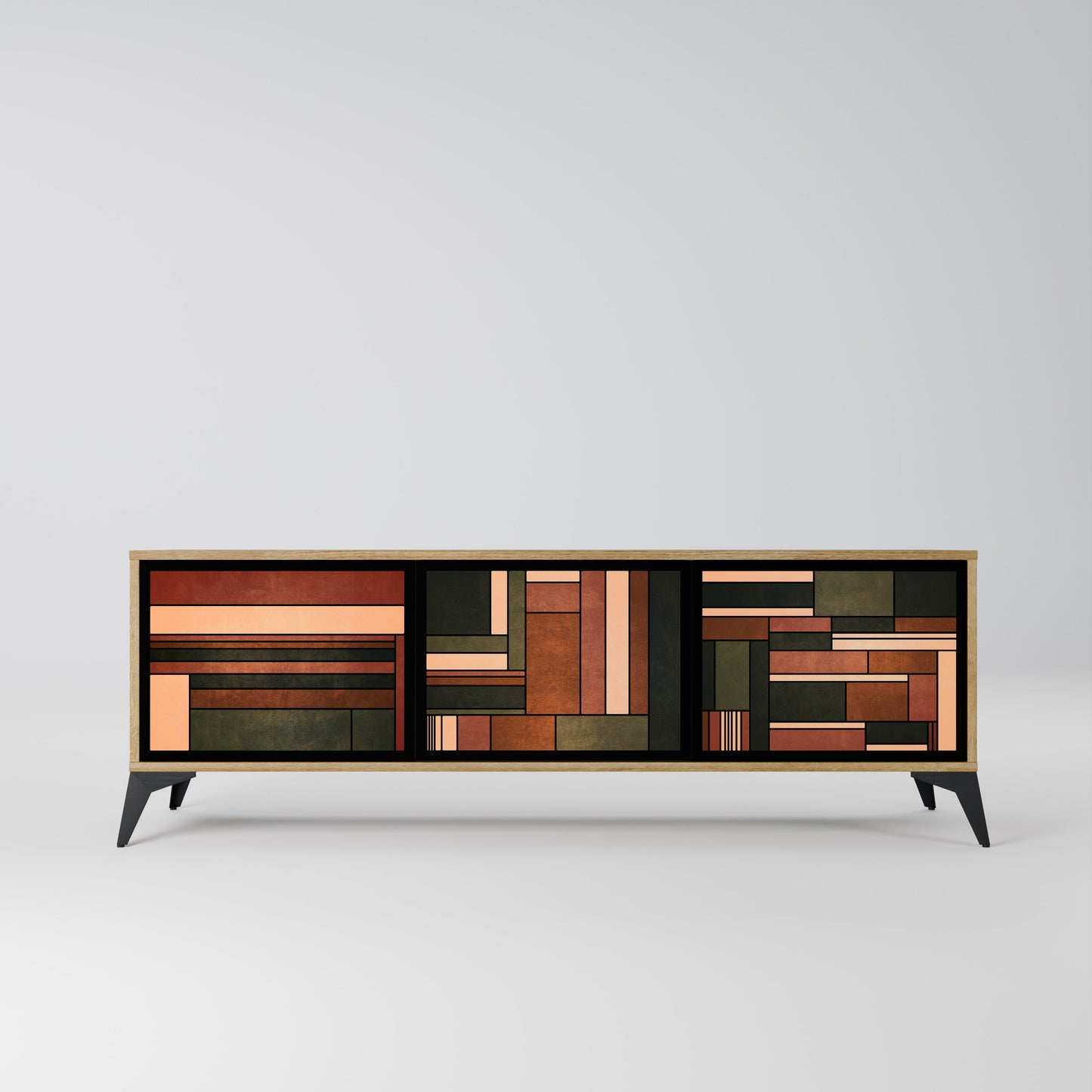 Mobile TV a 3 ante FIGURES OF NATURE in effetto rovere