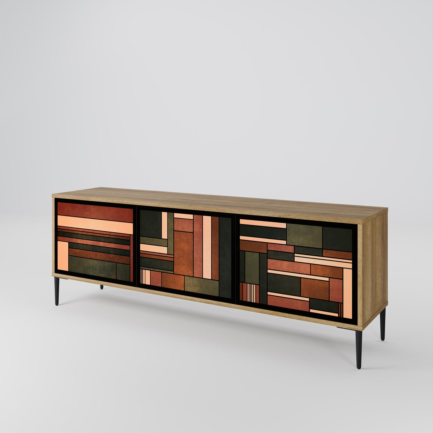Mobile TV a 3 ante FIGURES OF NATURE in effetto rovere