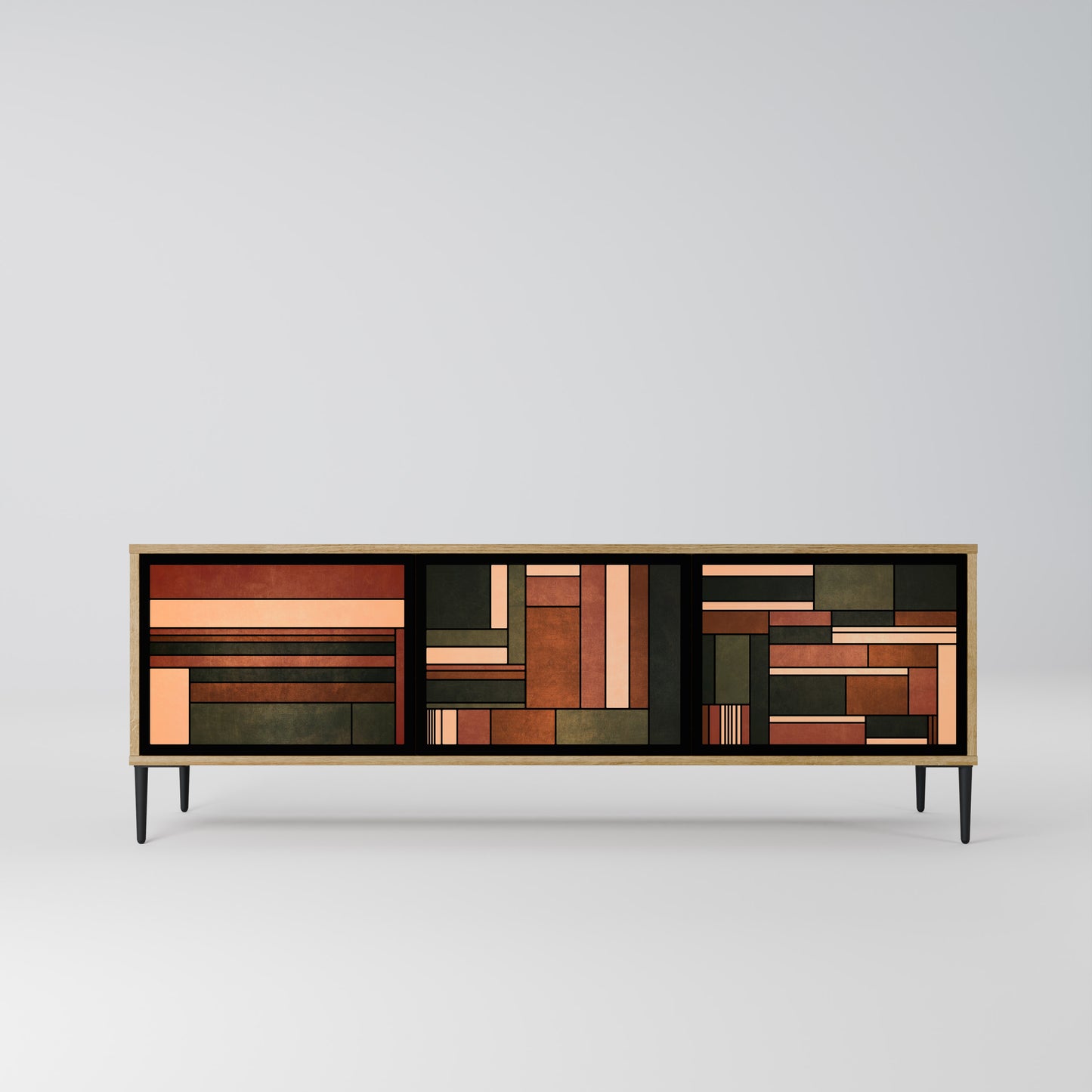 Mobile TV a 3 ante FIGURES OF NATURE in effetto rovere