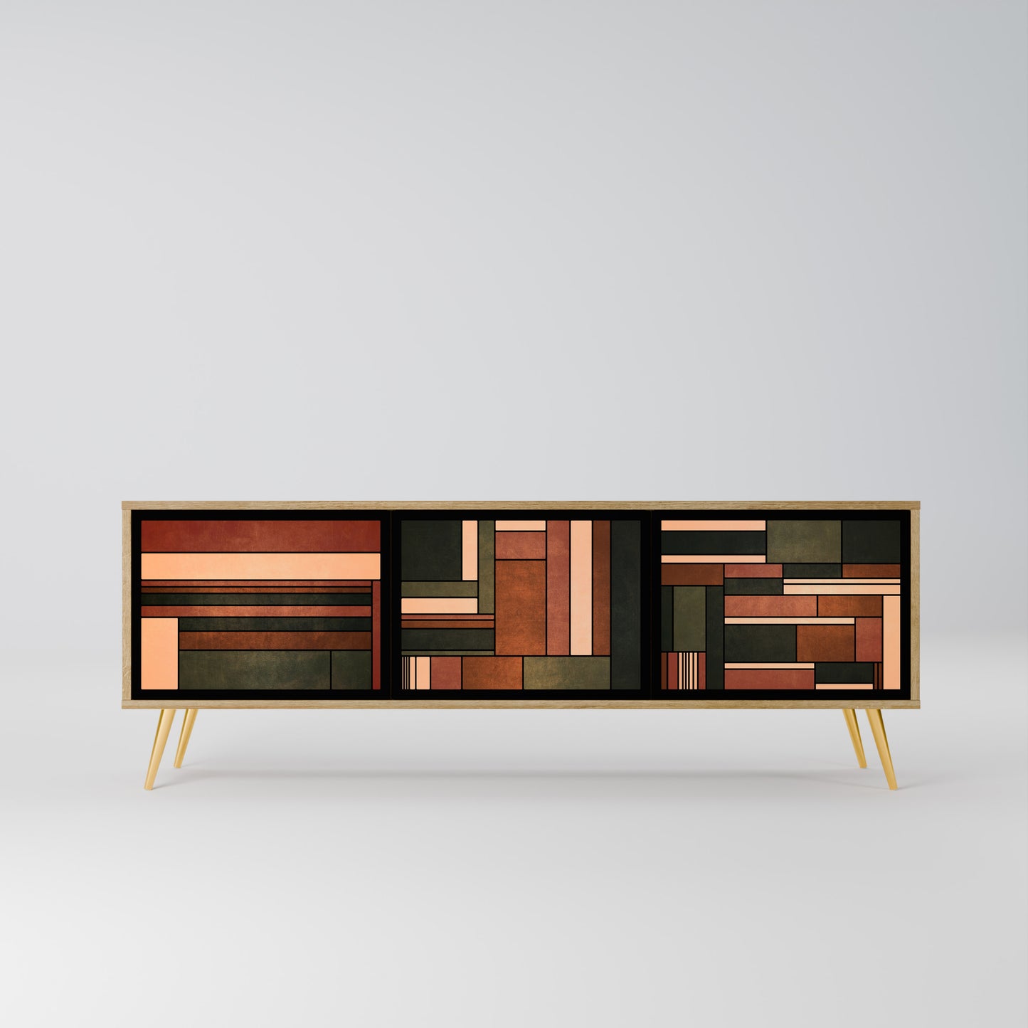Mobile TV a 3 ante FIGURES OF NATURE in effetto rovere