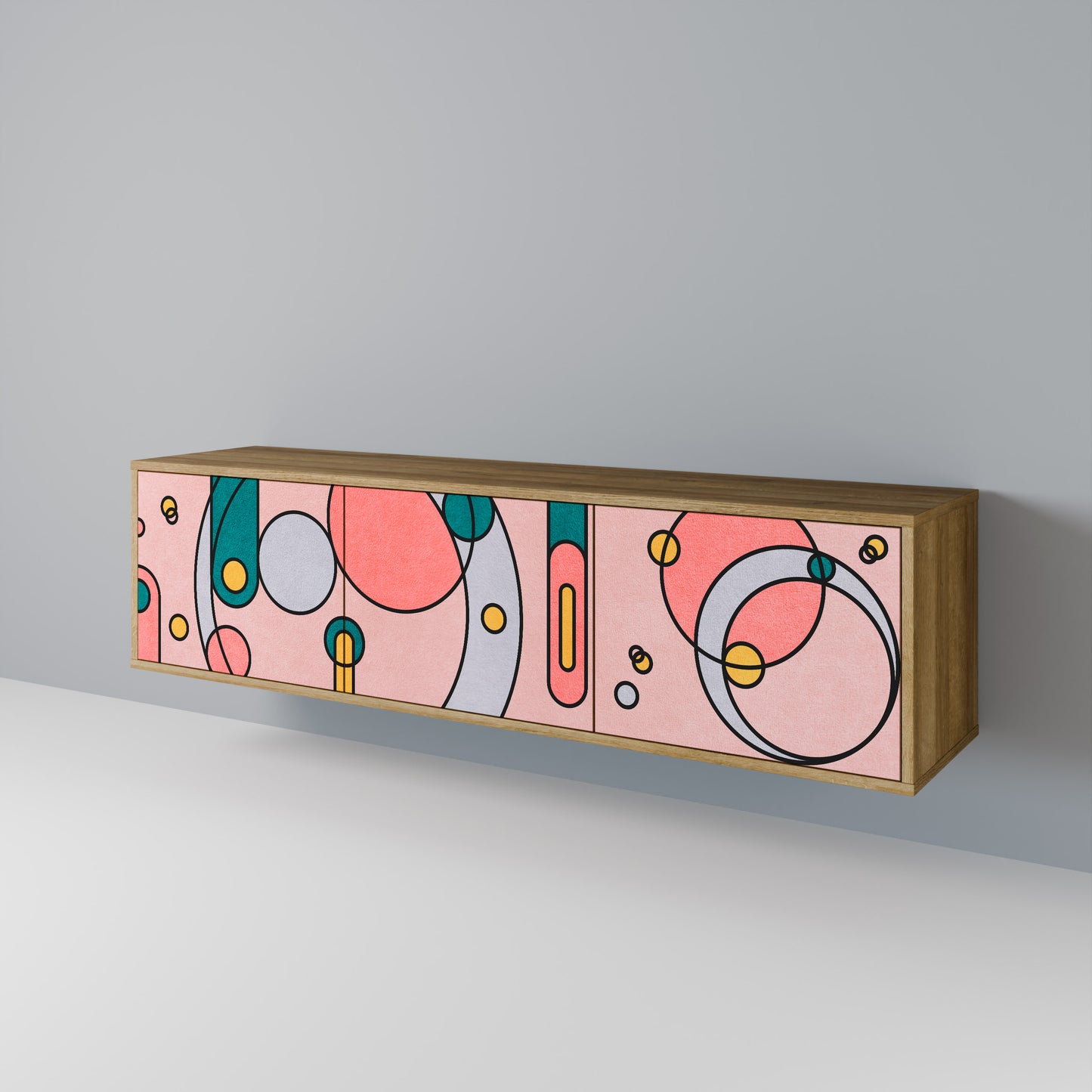 Mobile TV GOSSAMER ECHOES a 3 ante in effetto rovere