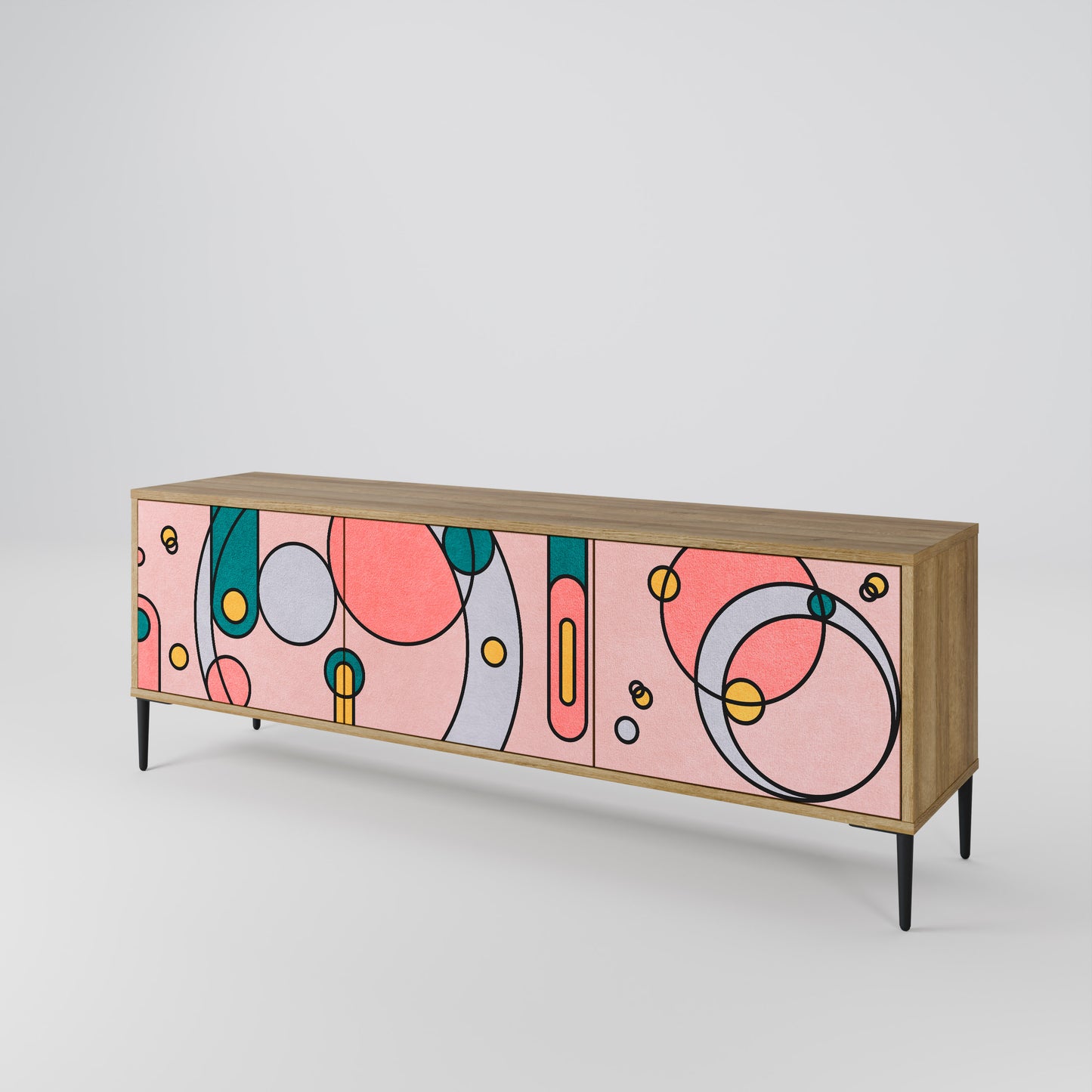 Mobile TV GOSSAMER ECHOES a 3 ante in effetto rovere