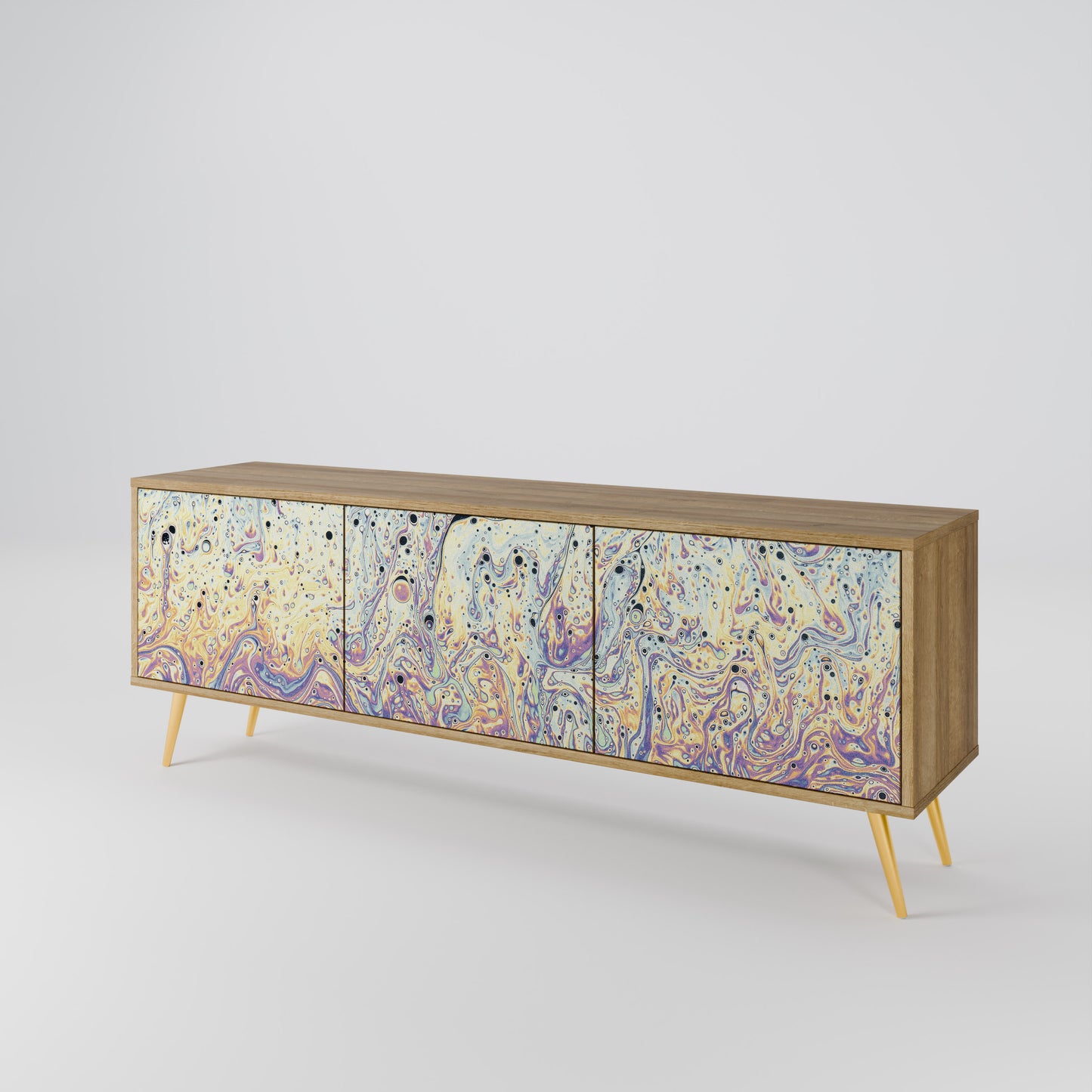 Mobile TV MOSAIC OF COLORS a 3 ante effetto rovere