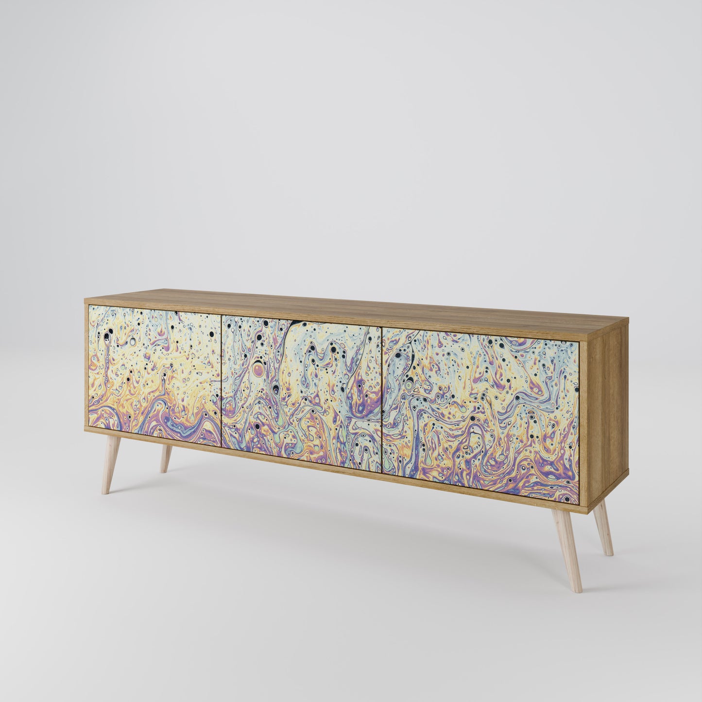 Mobile TV MOSAIC OF COLORS a 3 ante effetto rovere