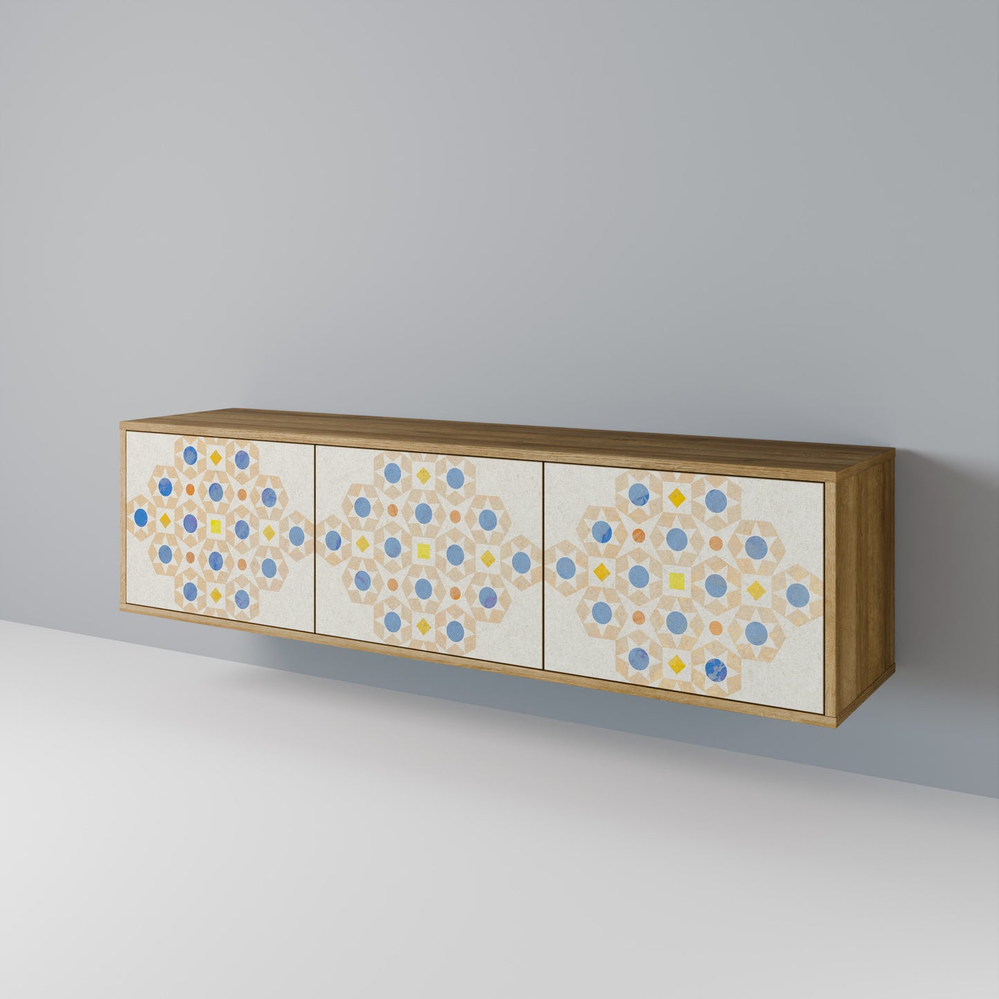 Mobile TV a 3 ante PATTERNED PRISM in effetto rovere