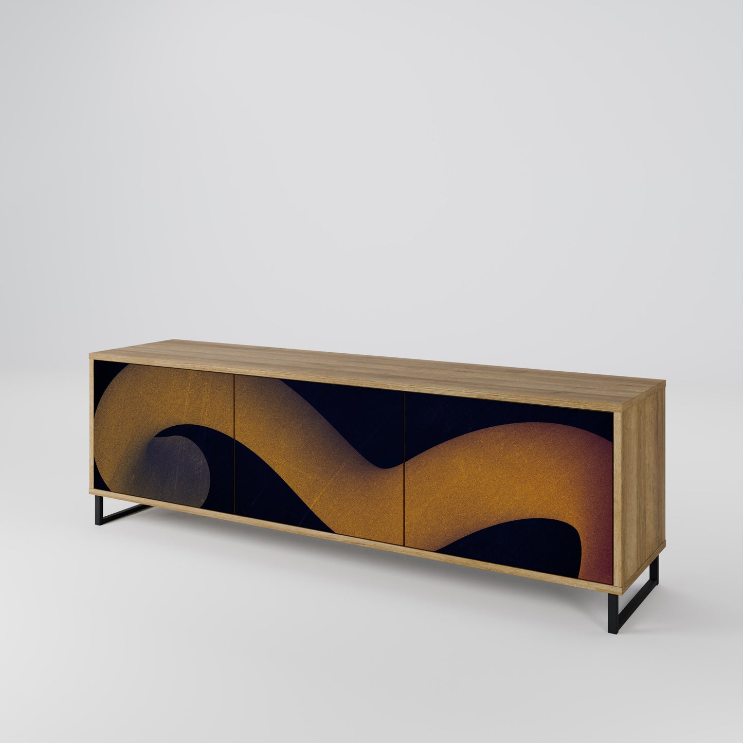 Mobile TV HOLLOW TIME a 3 ante in effetto rovere