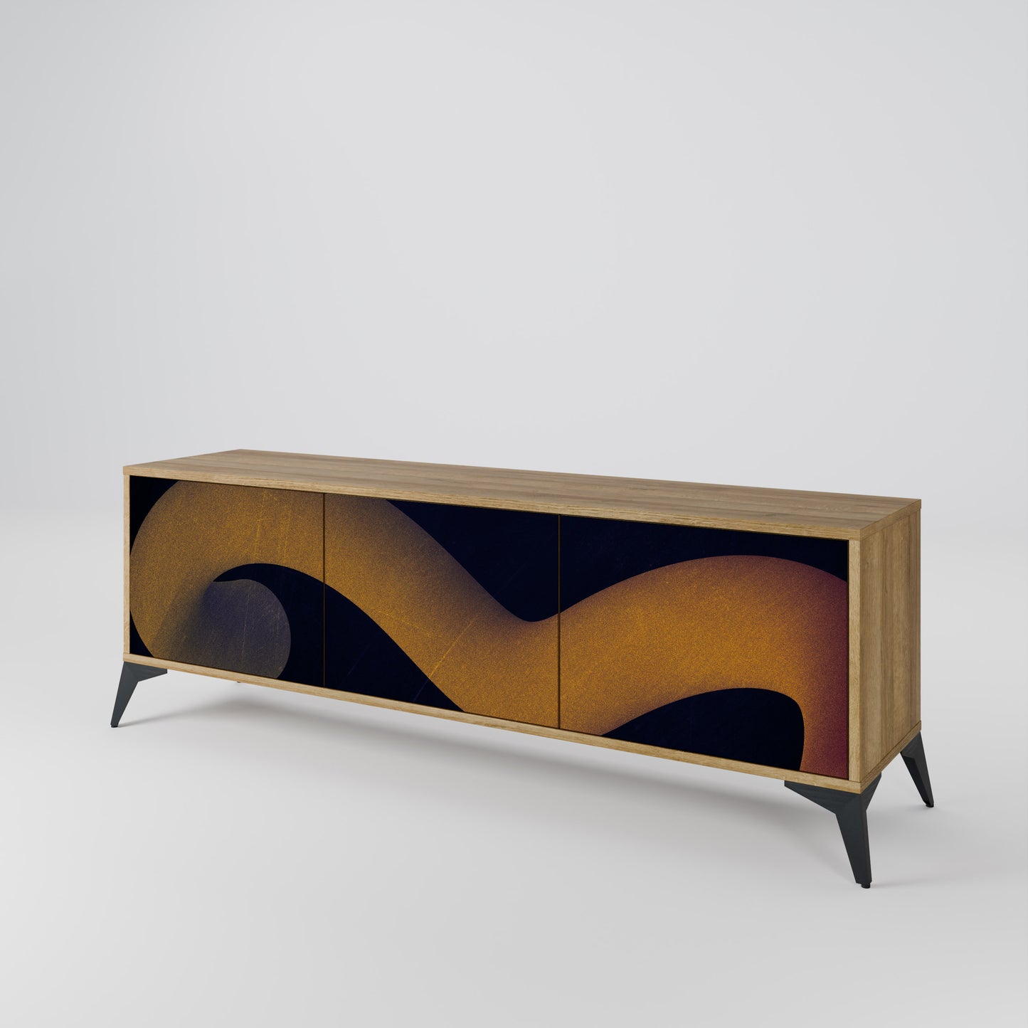 Mobile TV HOLLOW TIME a 3 ante in effetto rovere