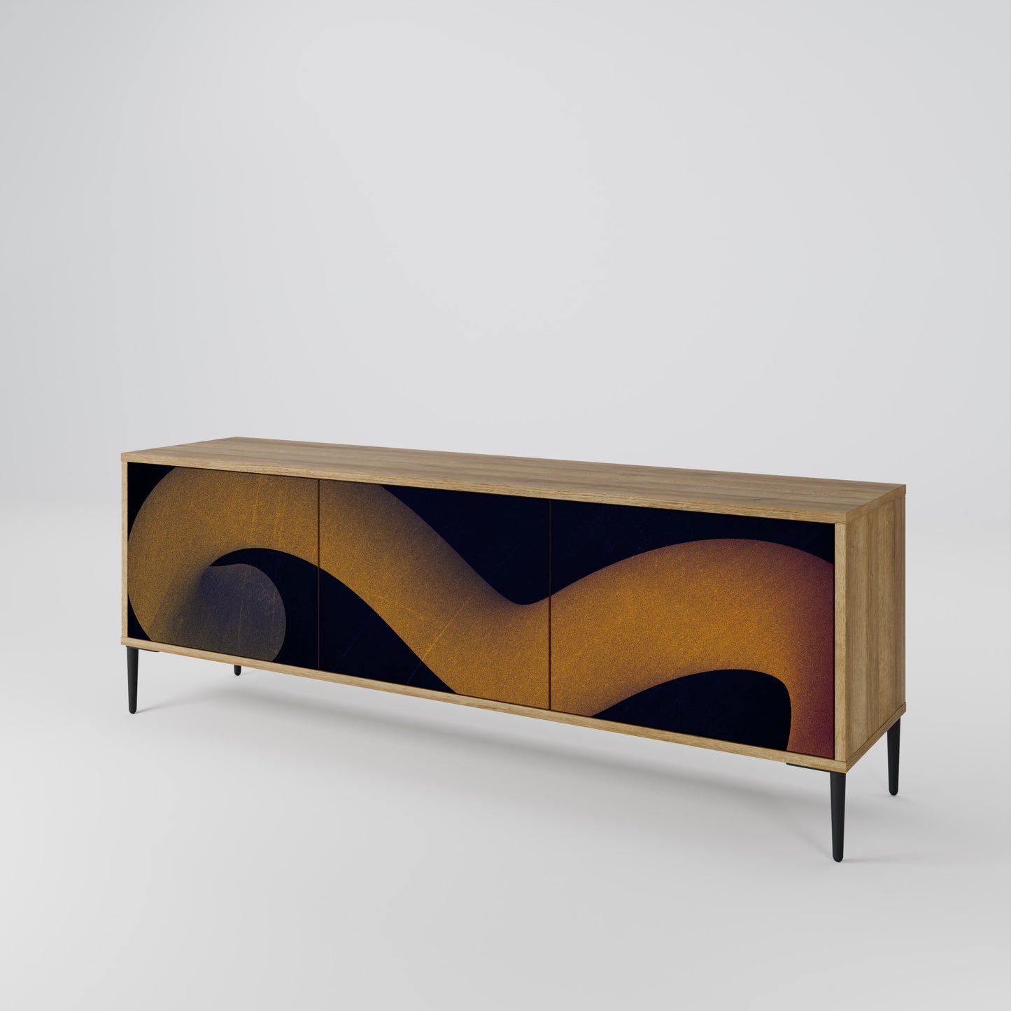 Mobile TV HOLLOW TIME a 3 ante in effetto rovere