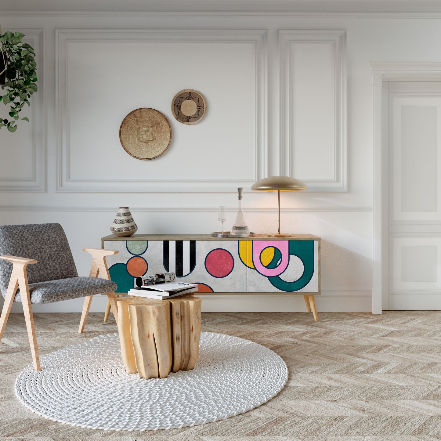 Mobile TV COOL STORY a 3 ante effetto rovere