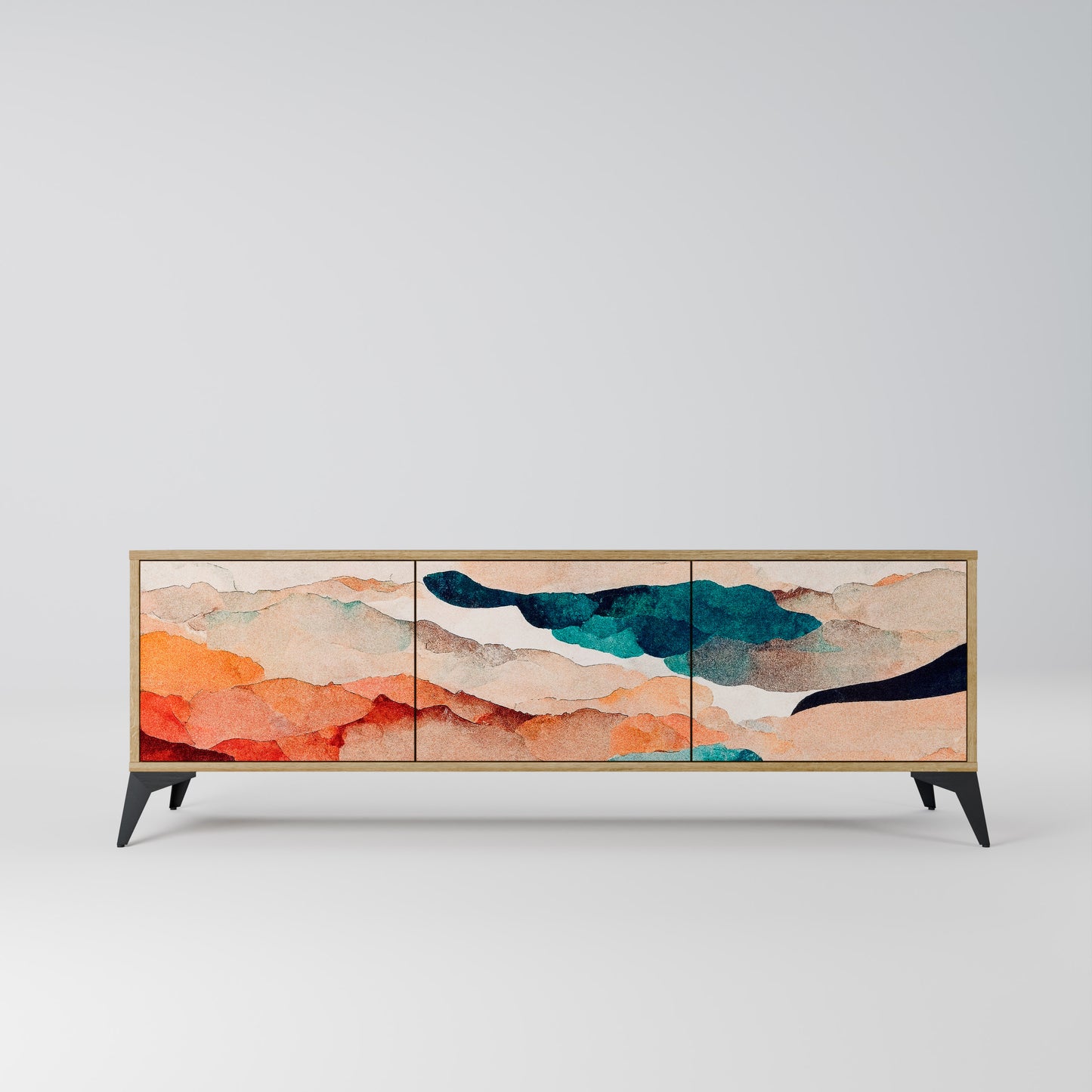ABSTRACT LANDSCAPE Mobile TV a 3 ante in effetto rovere
