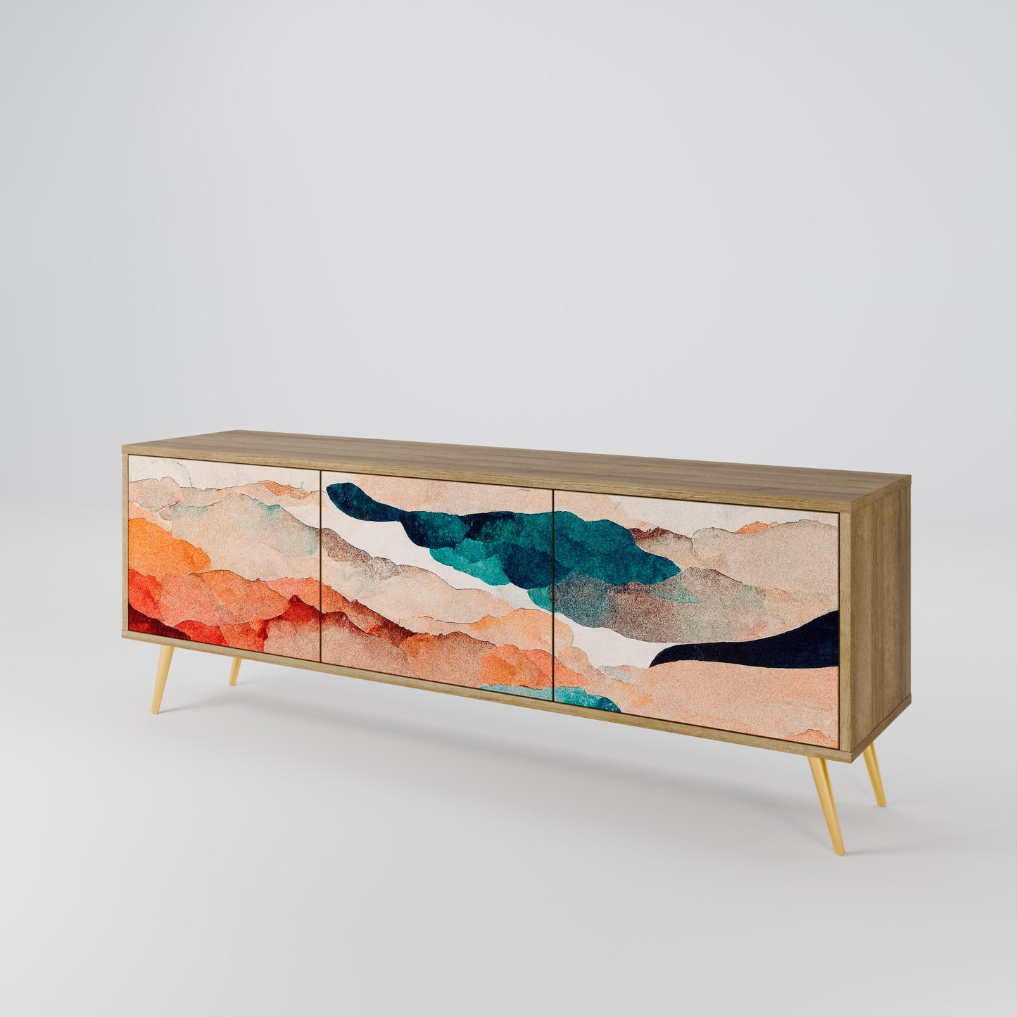 ABSTRACT LANDSCAPE Mobile TV a 3 ante in effetto rovere