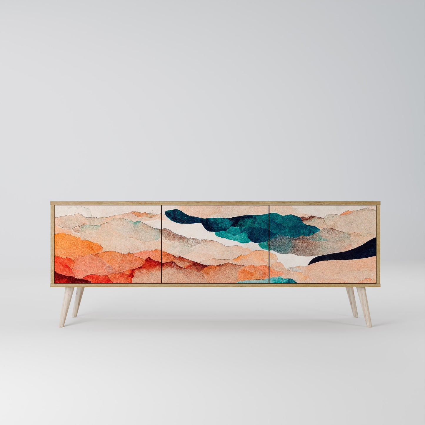 ABSTRACT LANDSCAPE Mobile TV a 3 ante in effetto rovere