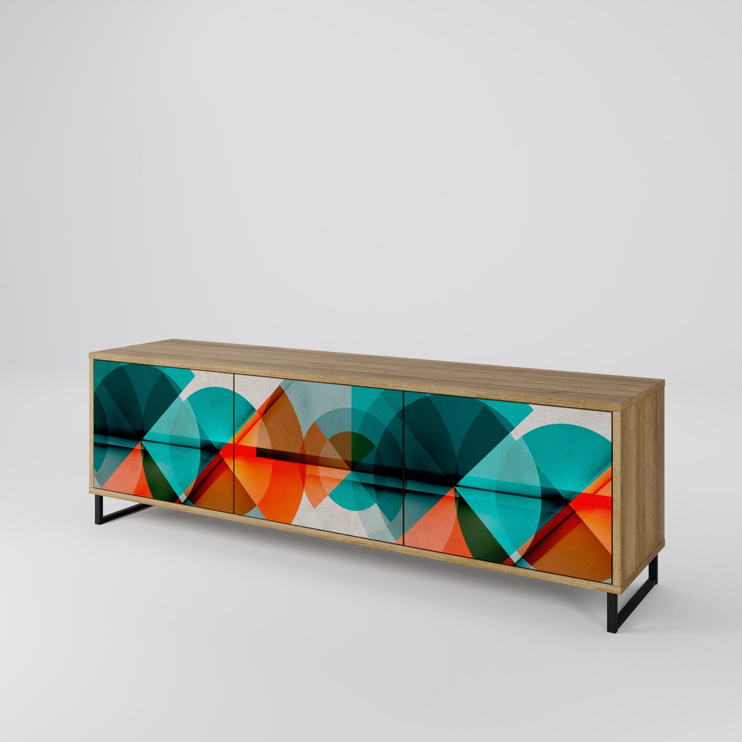 Mobile TV CIRCULAR RHAPSODY a 3 ante in effetto rovere