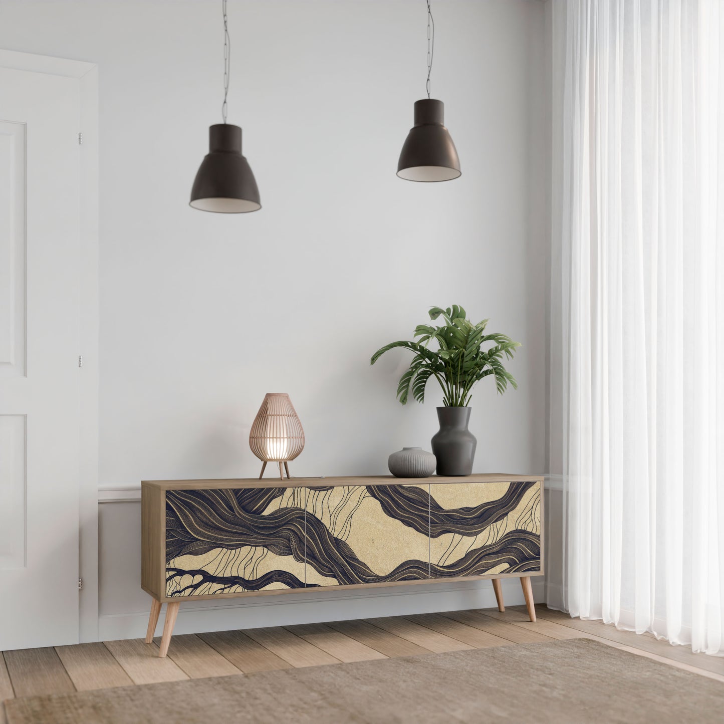 Mobile TV a 3 ante UNIFIED FRAGMENTS in effetto rovere