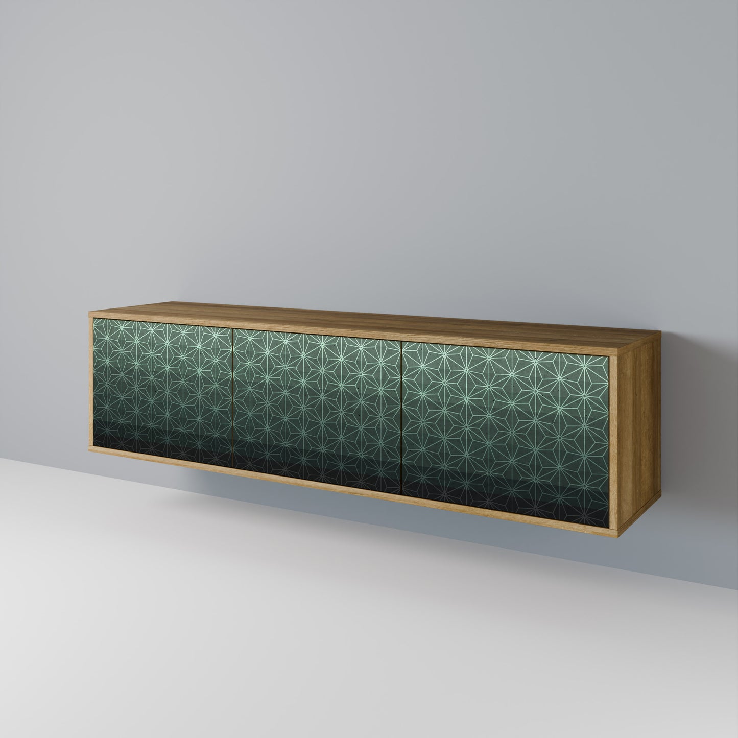 Mobile TV ORNAMENTAL GLIMMER a 3 ante in effetto rovere