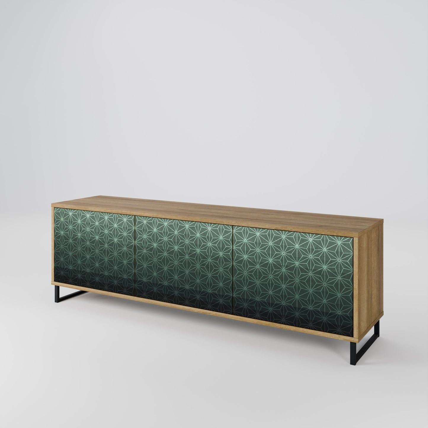 Mobile TV ORNAMENTAL GLIMMER a 3 ante in effetto rovere