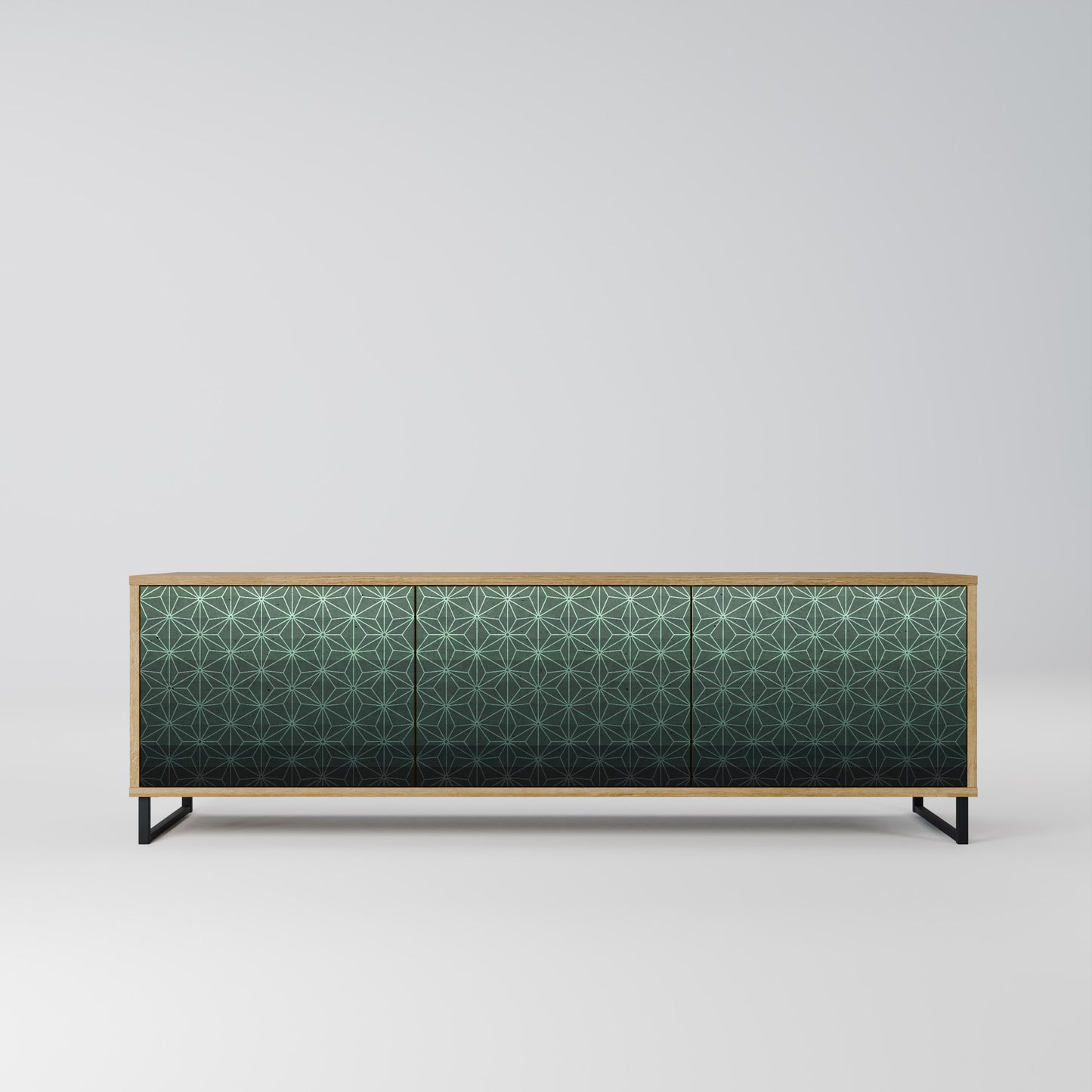 Mobile TV ORNAMENTAL GLIMMER a 3 ante in effetto rovere