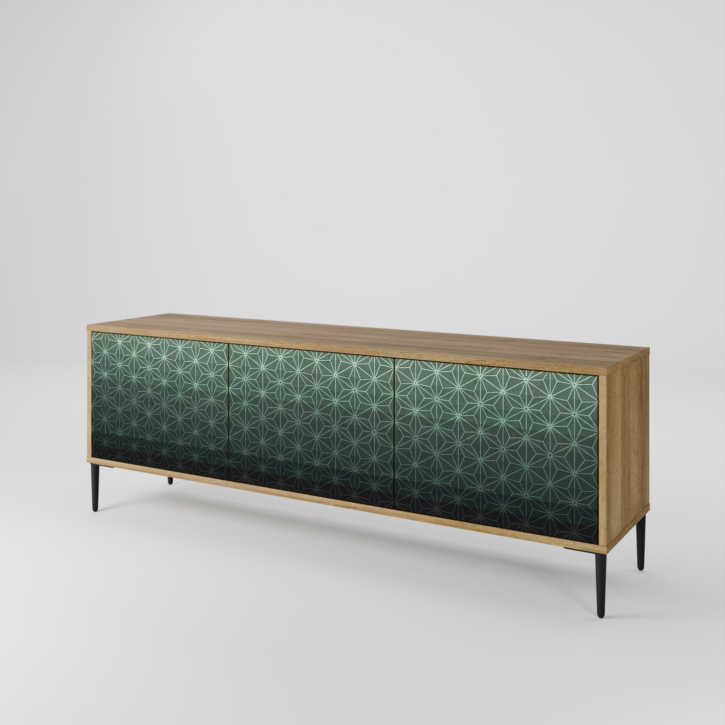 Mobile TV ORNAMENTAL GLIMMER a 3 ante in effetto rovere
