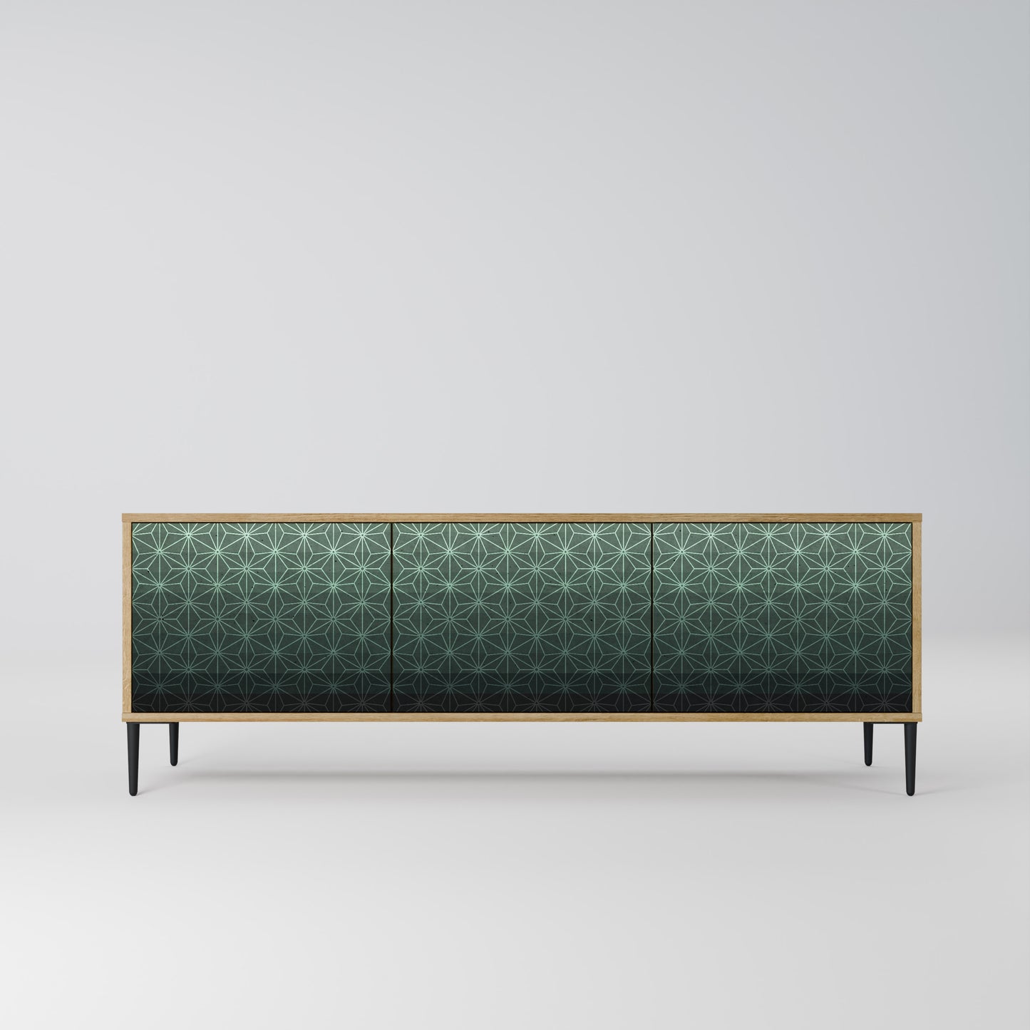 Mobile TV ORNAMENTAL GLIMMER a 3 ante in effetto rovere