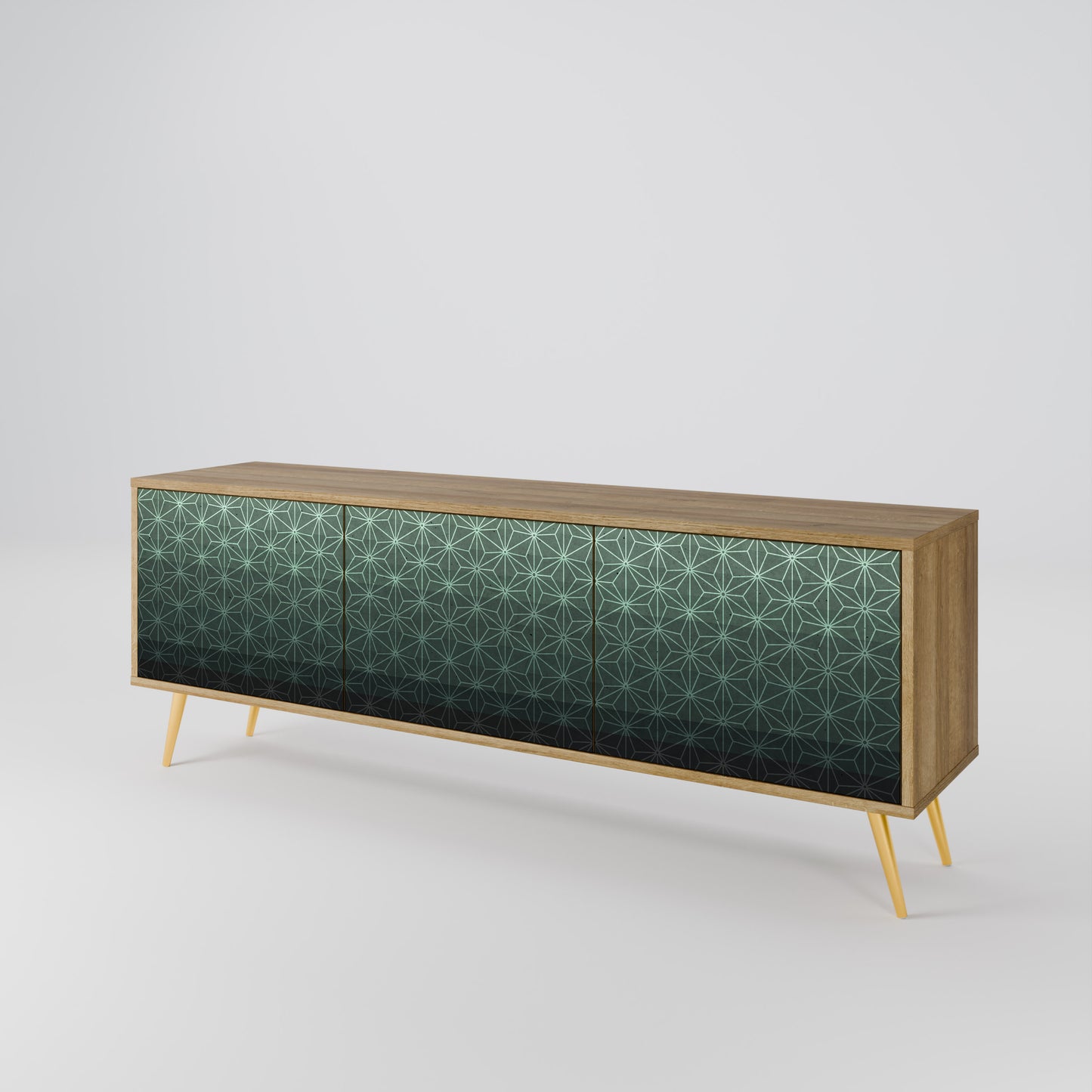 Mobile TV ORNAMENTAL GLIMMER a 3 ante in effetto rovere