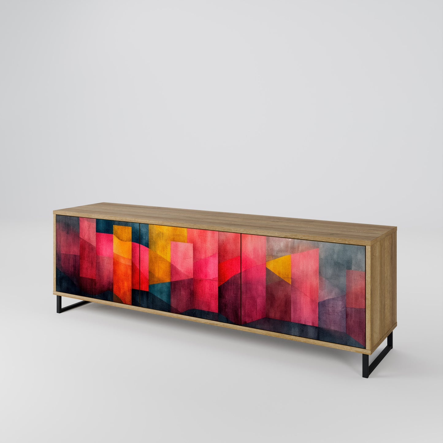 Mobile TV a 3 ante COLORFUL SOUNDS in effetto rovere